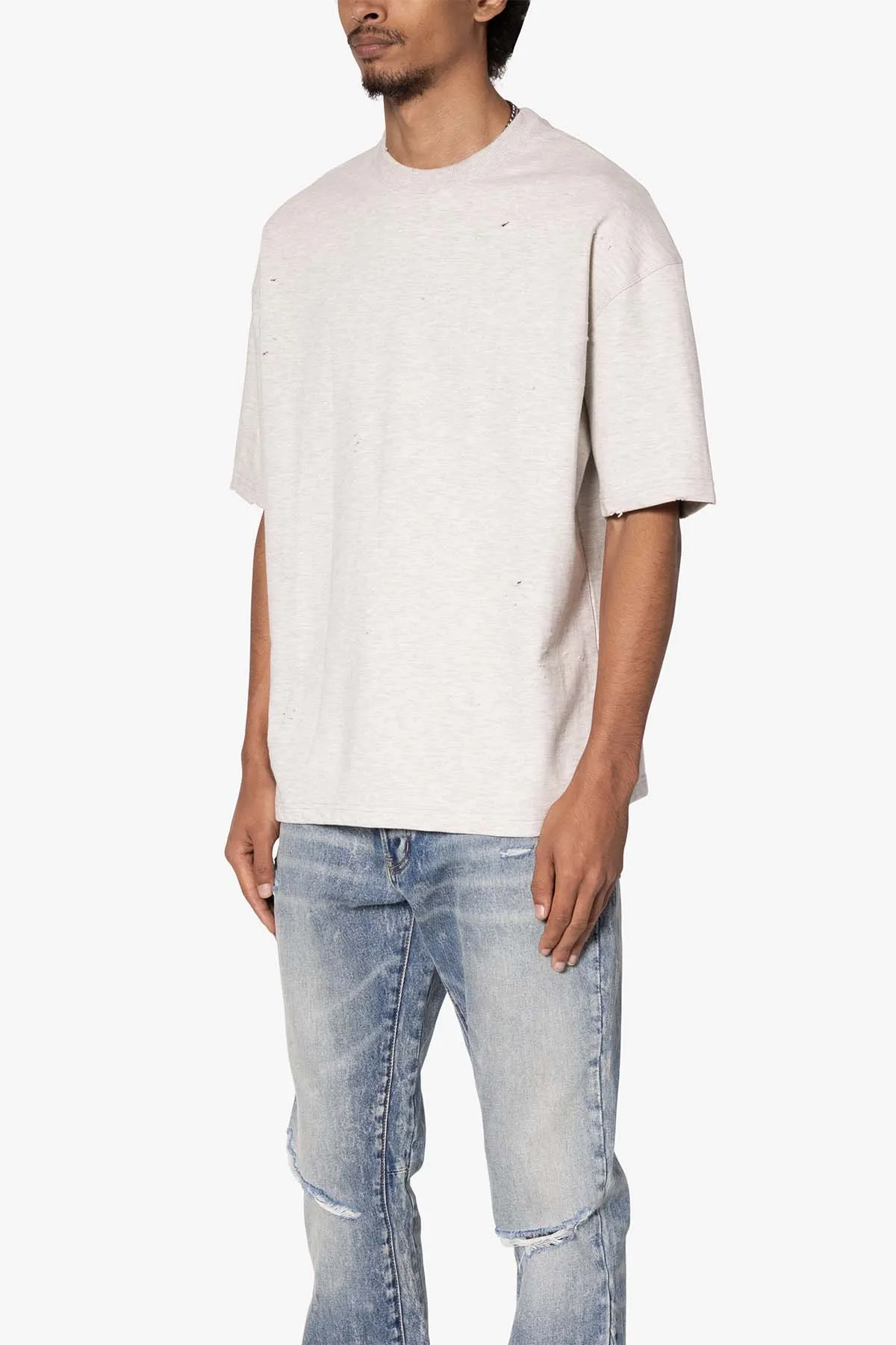 Heavy Distressed Tee - Grey sold by MNML product image thumbnail 3