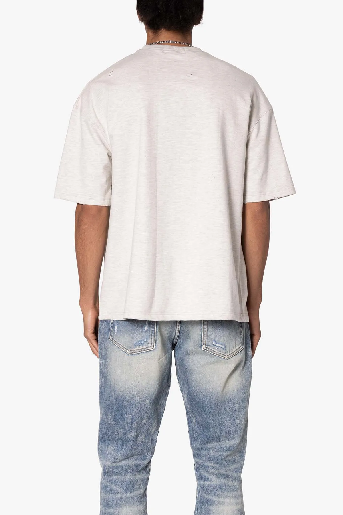 Heavy Distressed Tee - Grey sold by MNML product image thumbnail 5