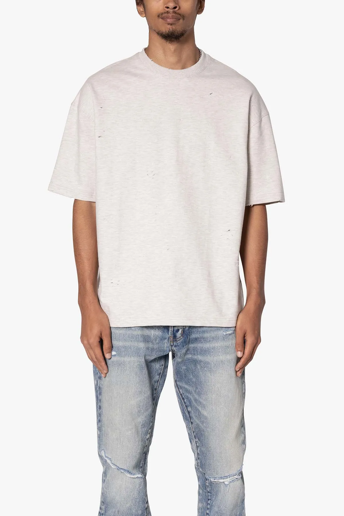 Heavy Distressed Tee - Grey sold by MNML product image thumbnail 2
