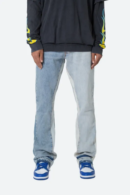 B505 Contrast Flare Denim - Blue sold by MNML