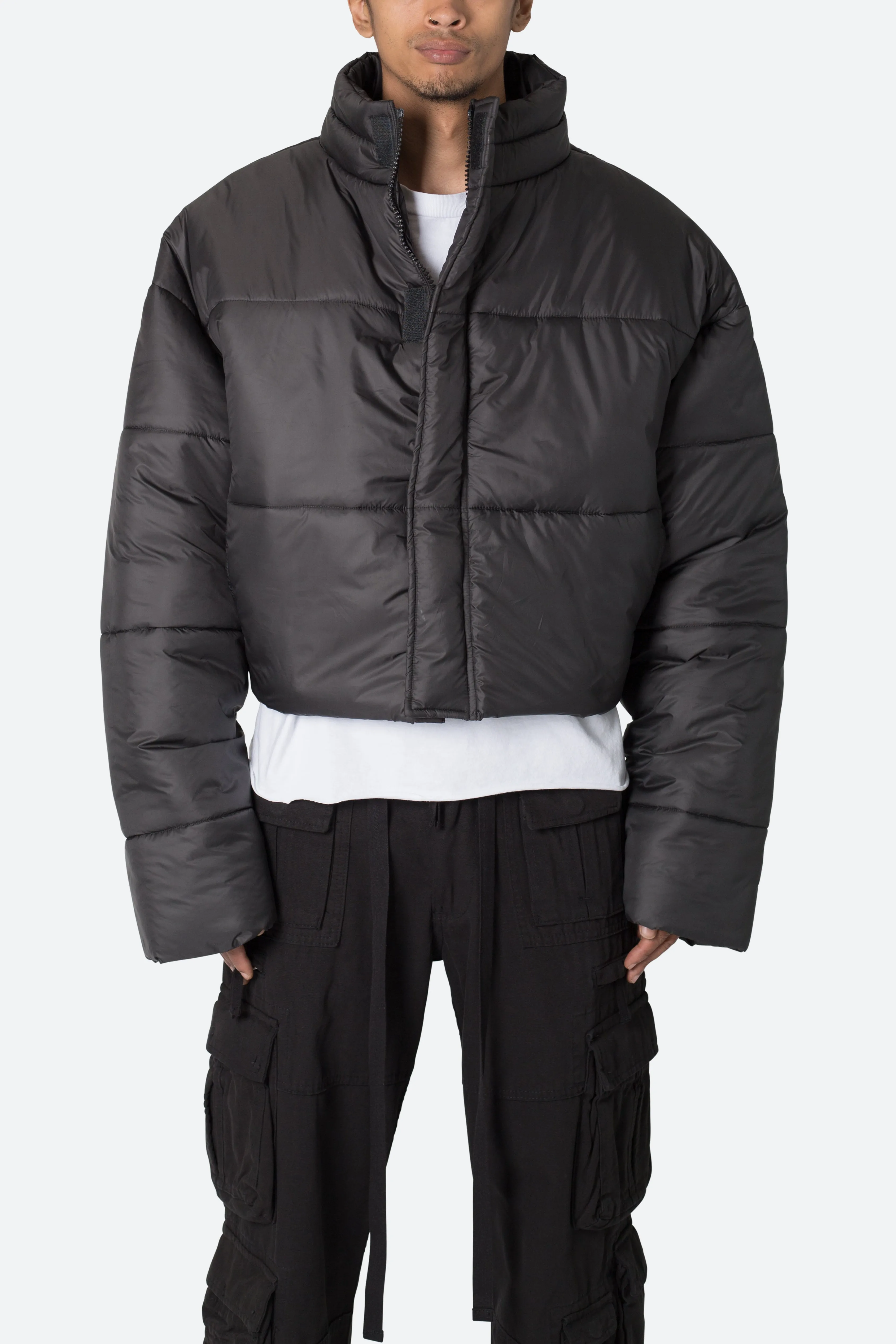 Cropped Puffer II Jacket - Black sold by MNML product image thumbnail 2