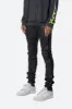 X566 Skinny Leather Lace-Up Pants - Black sold by MNML