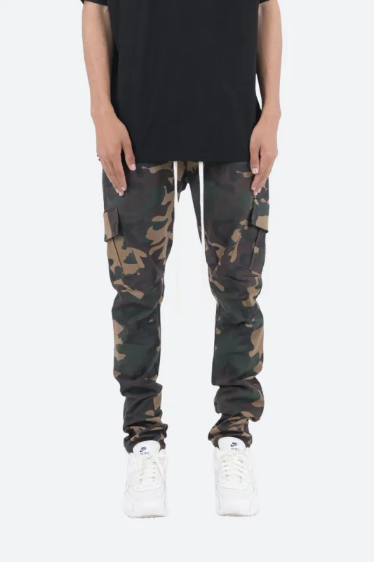 Cargo Drawcord II Pants - Woodland Camo sold by MNML