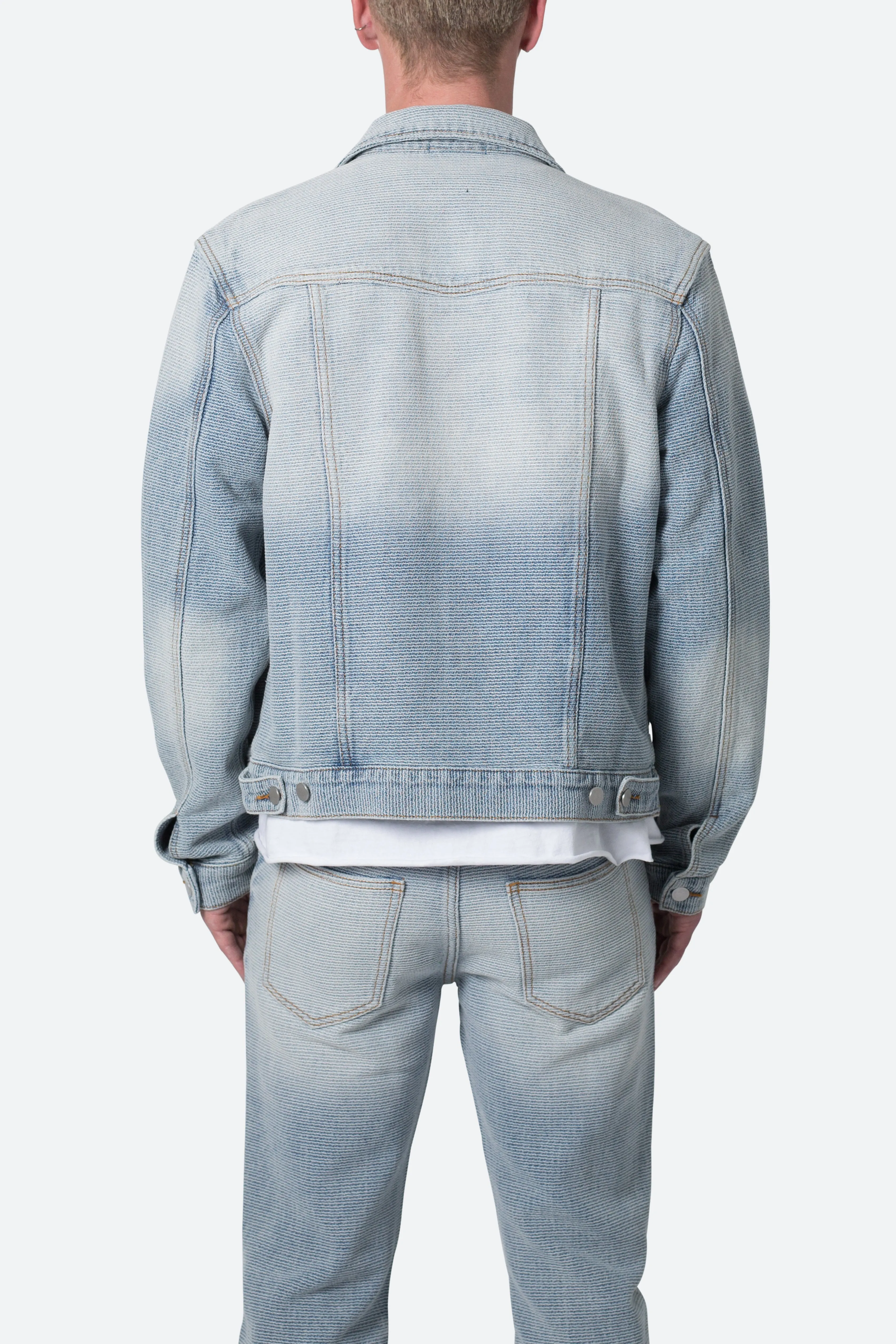 Western Crosshatch Trucker Jacket - Blue sold by MNML product image thumbnail 5