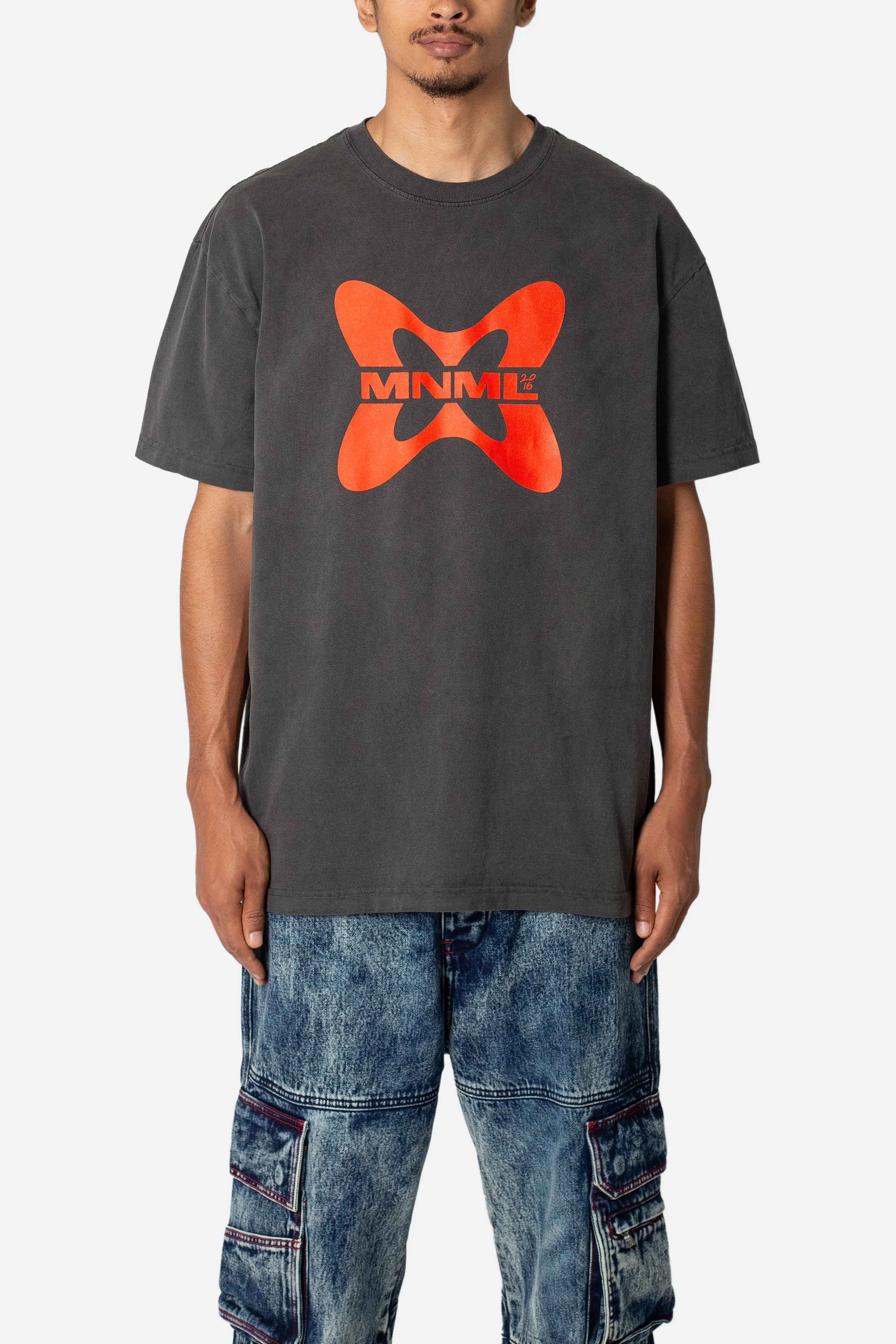 MNML Butterfly Tee - Washed Black sold by MNML