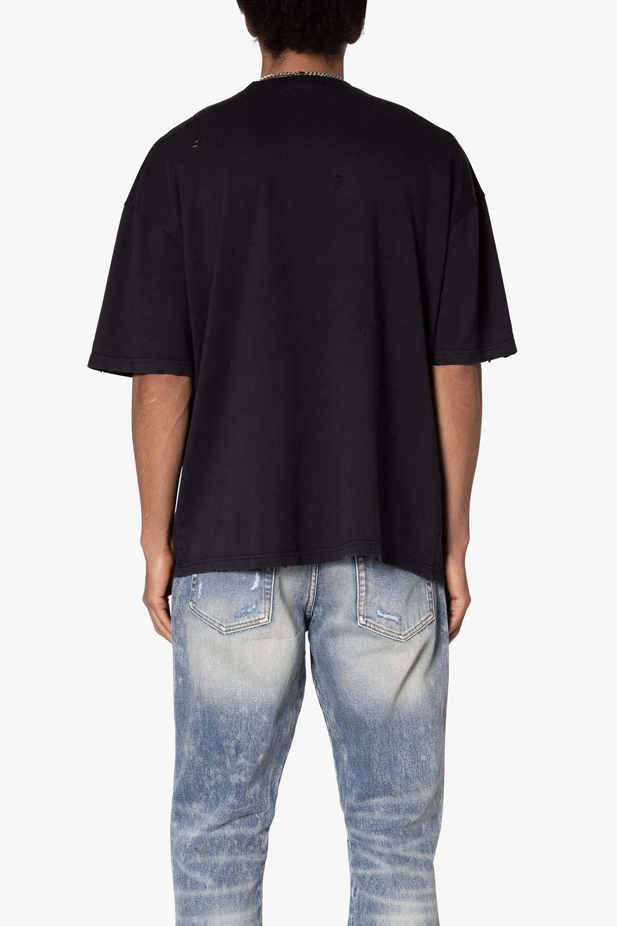 Heavy Distressed Tee - Black sold by MNML product image thumbnail 5