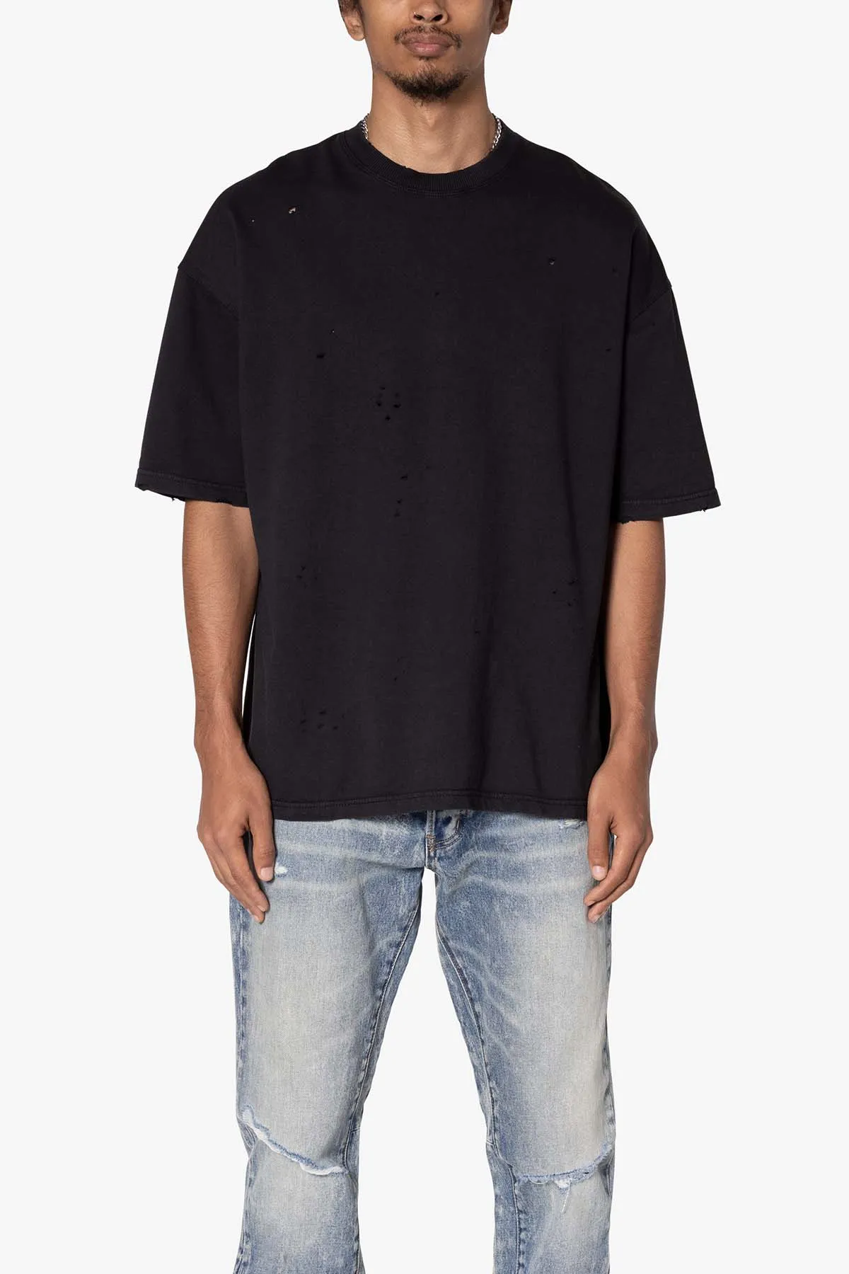 Heavy Distressed Tee - Black sold by MNML