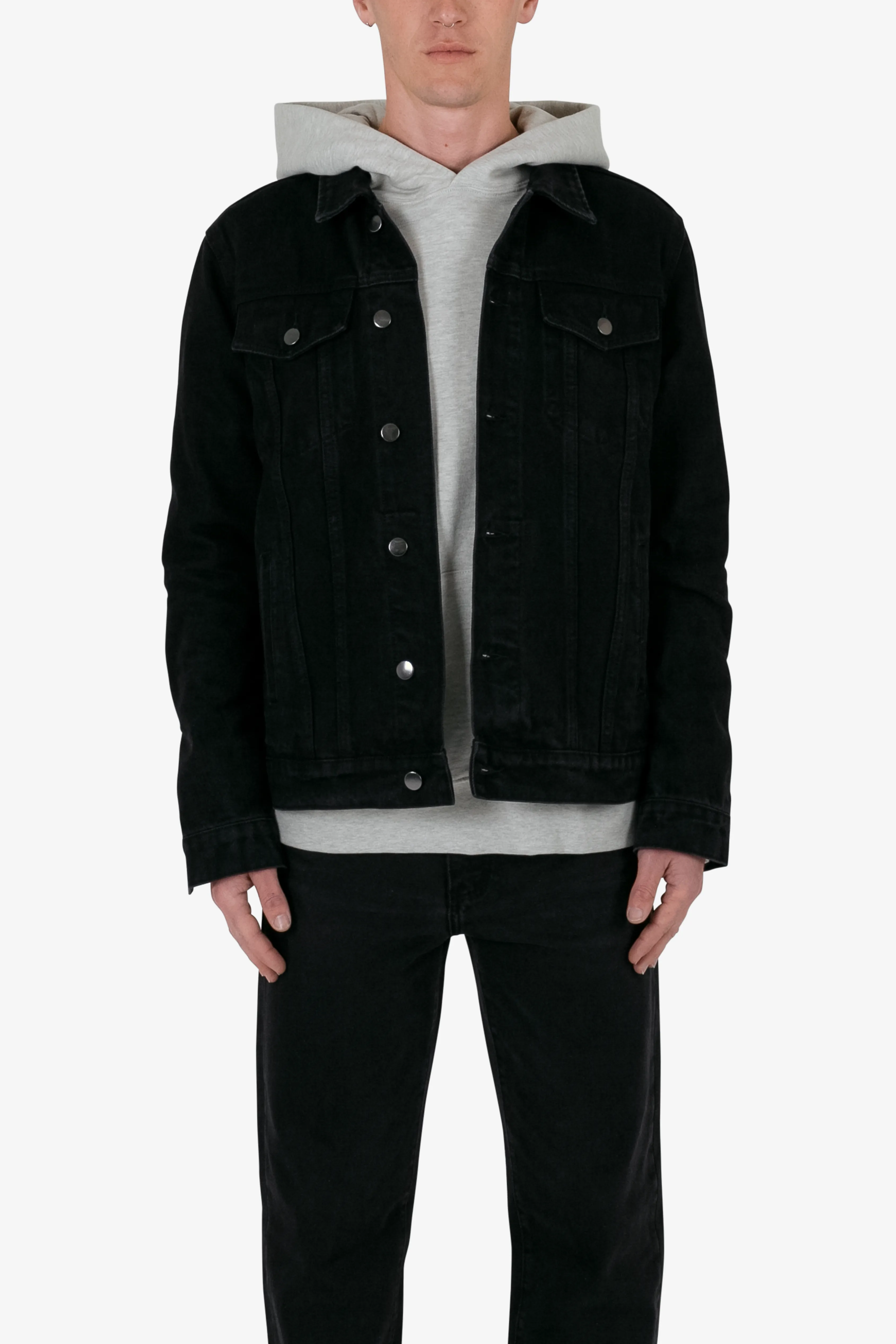 Every Day Trucker Jacket - Black sold by MNML product image thumbnail 2