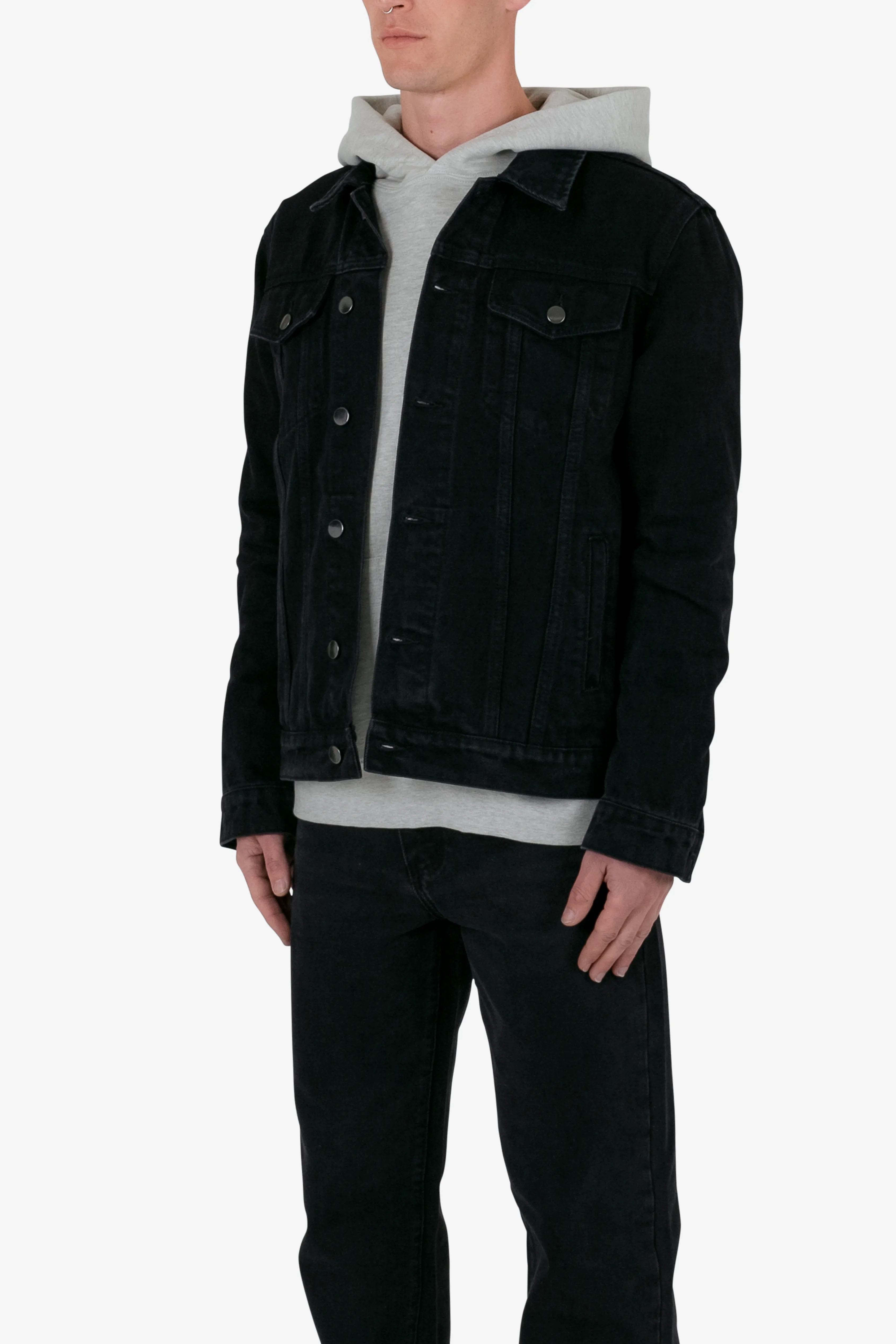 Every Day Trucker Jacket - Black sold by MNML product image thumbnail 3