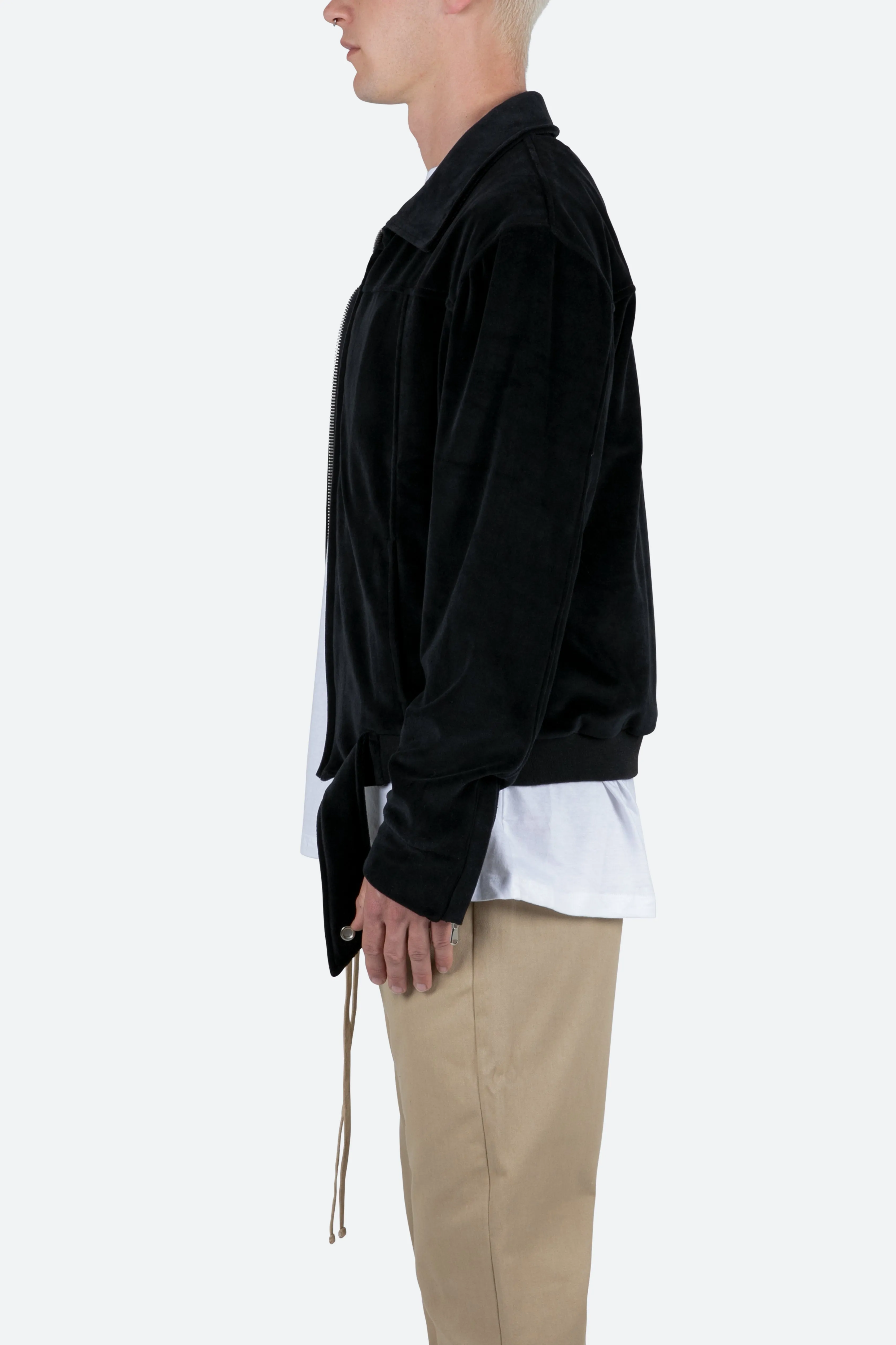 Velour Pilot Jacket - Black sold by MNML product image thumbnail 4