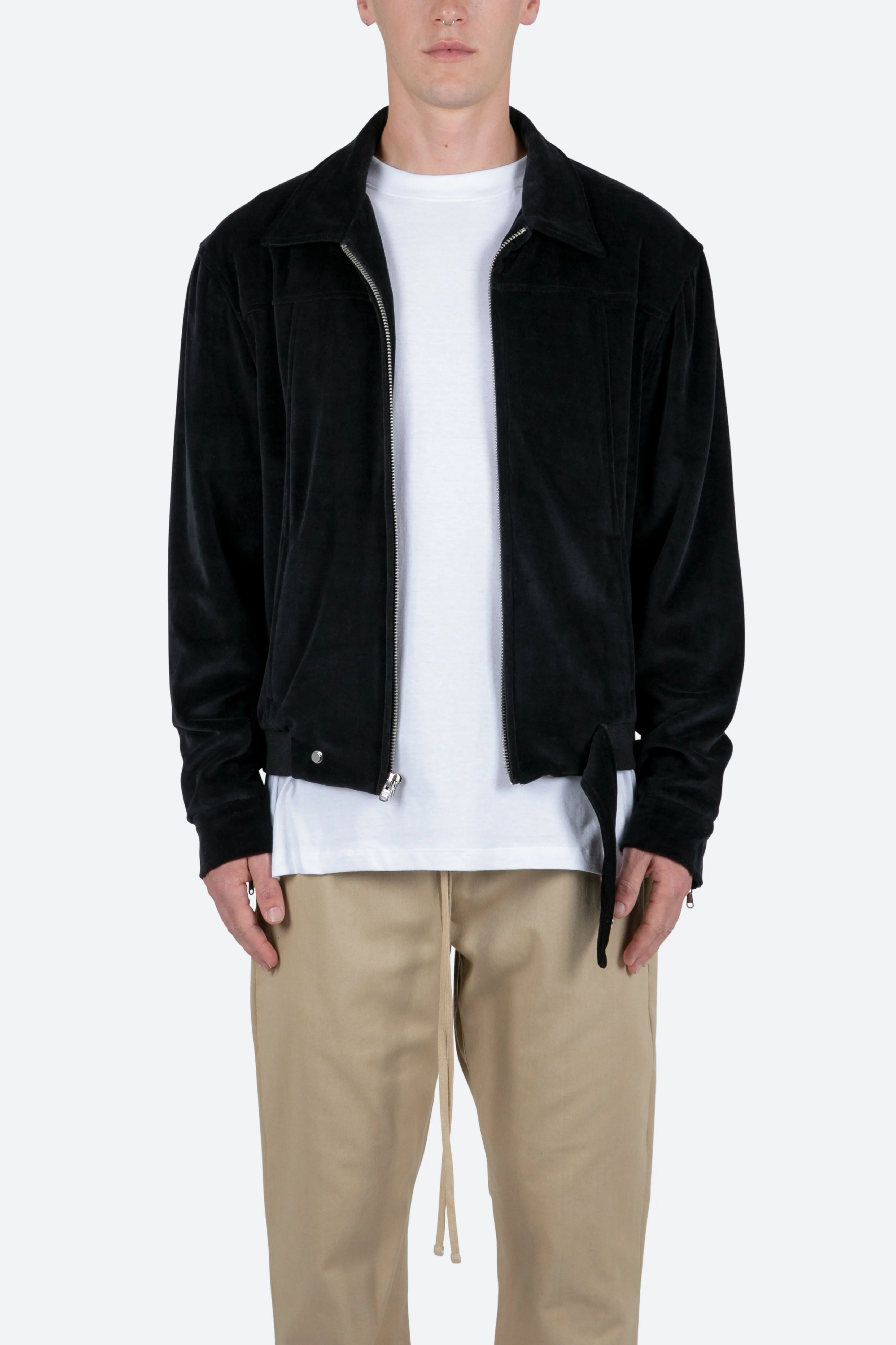 Velour Pilot Jacket - Black sold by MNML product image thumbnail 2