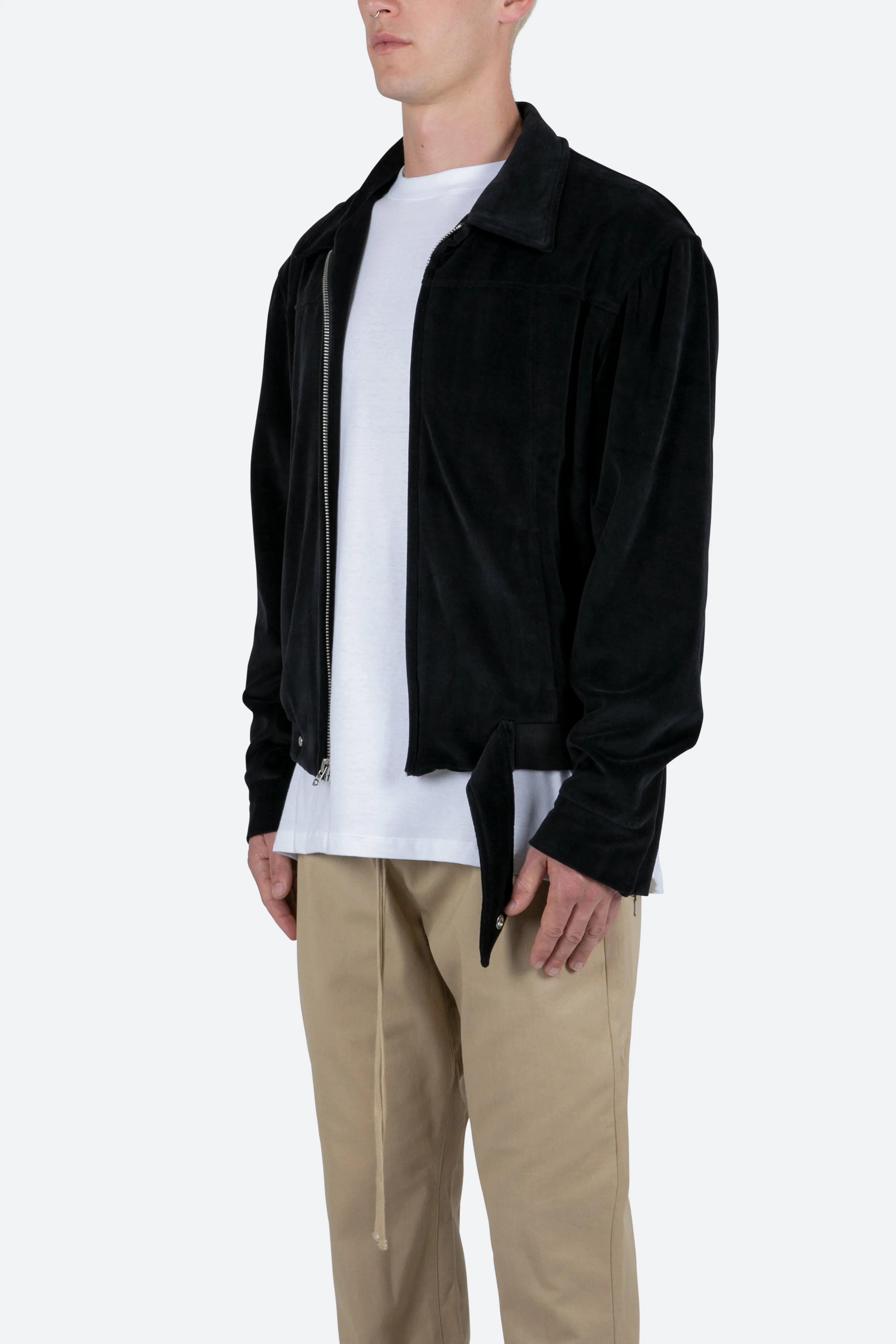 Velour Pilot Jacket - Black sold by MNML product image thumbnail 3