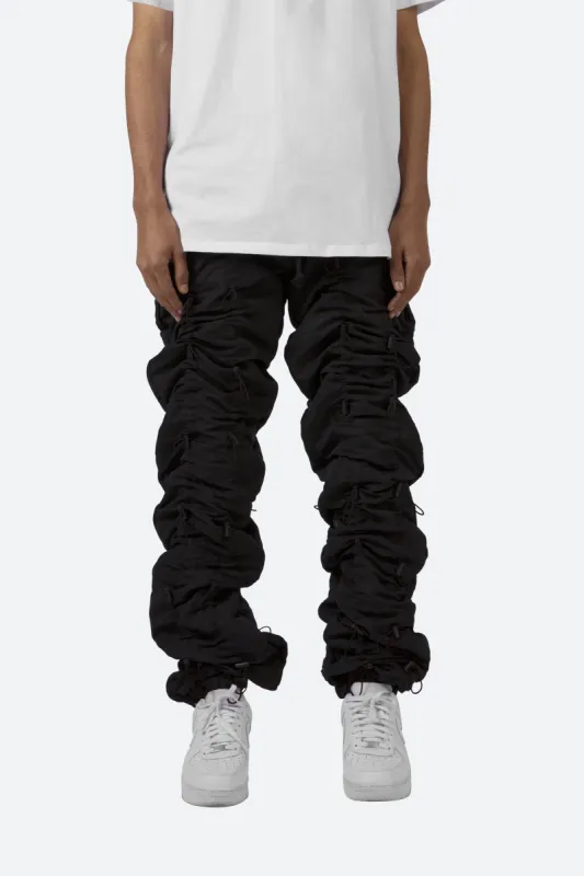 Bungee Cord Pants - Black/Black sold by MNML