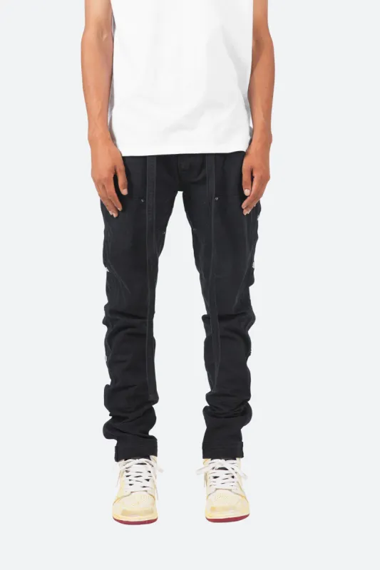 Snap Western Pants - Black sold by MNML