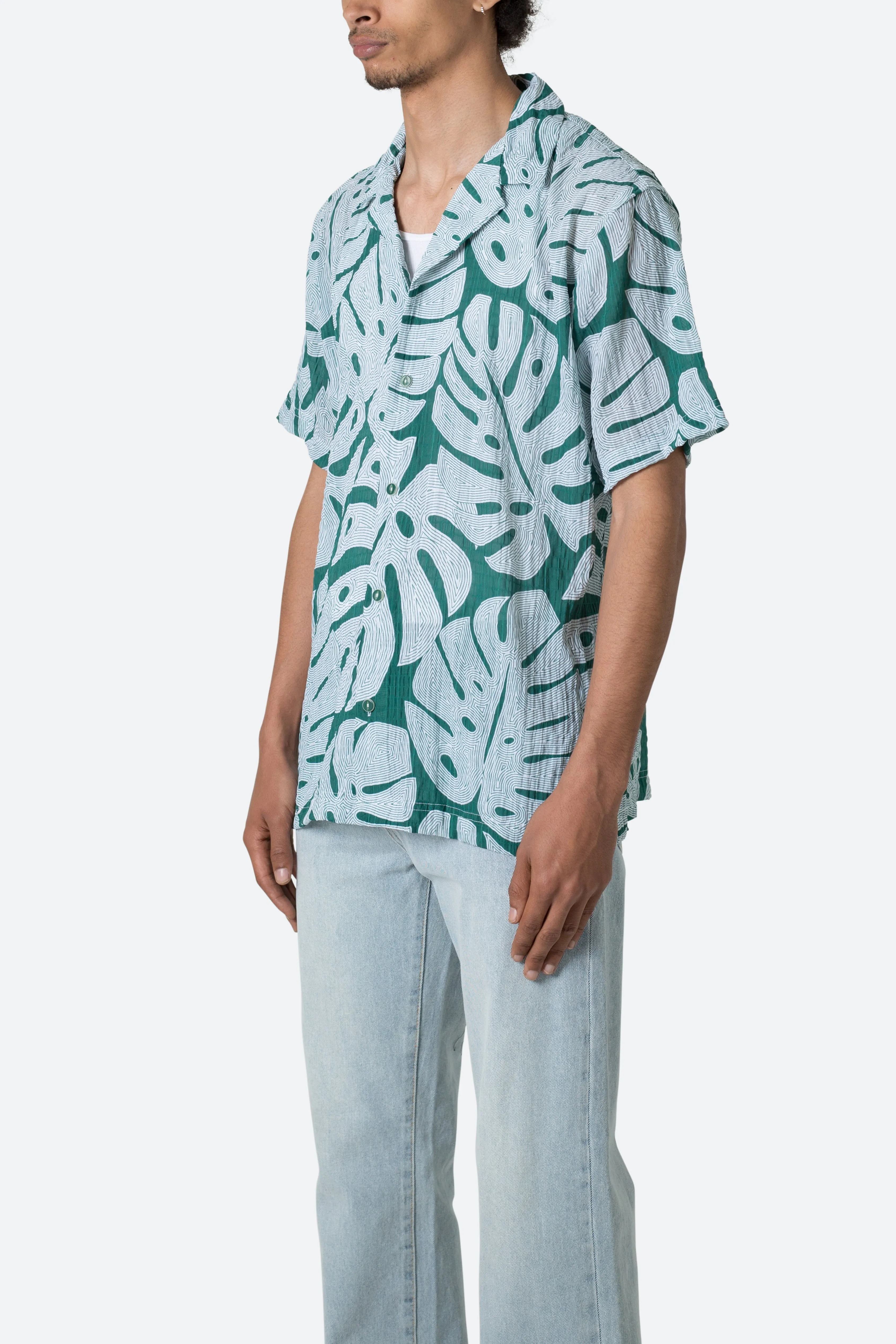 S/S Button Up Shirt - Jungle Print sold by MNML product image thumbnail 4