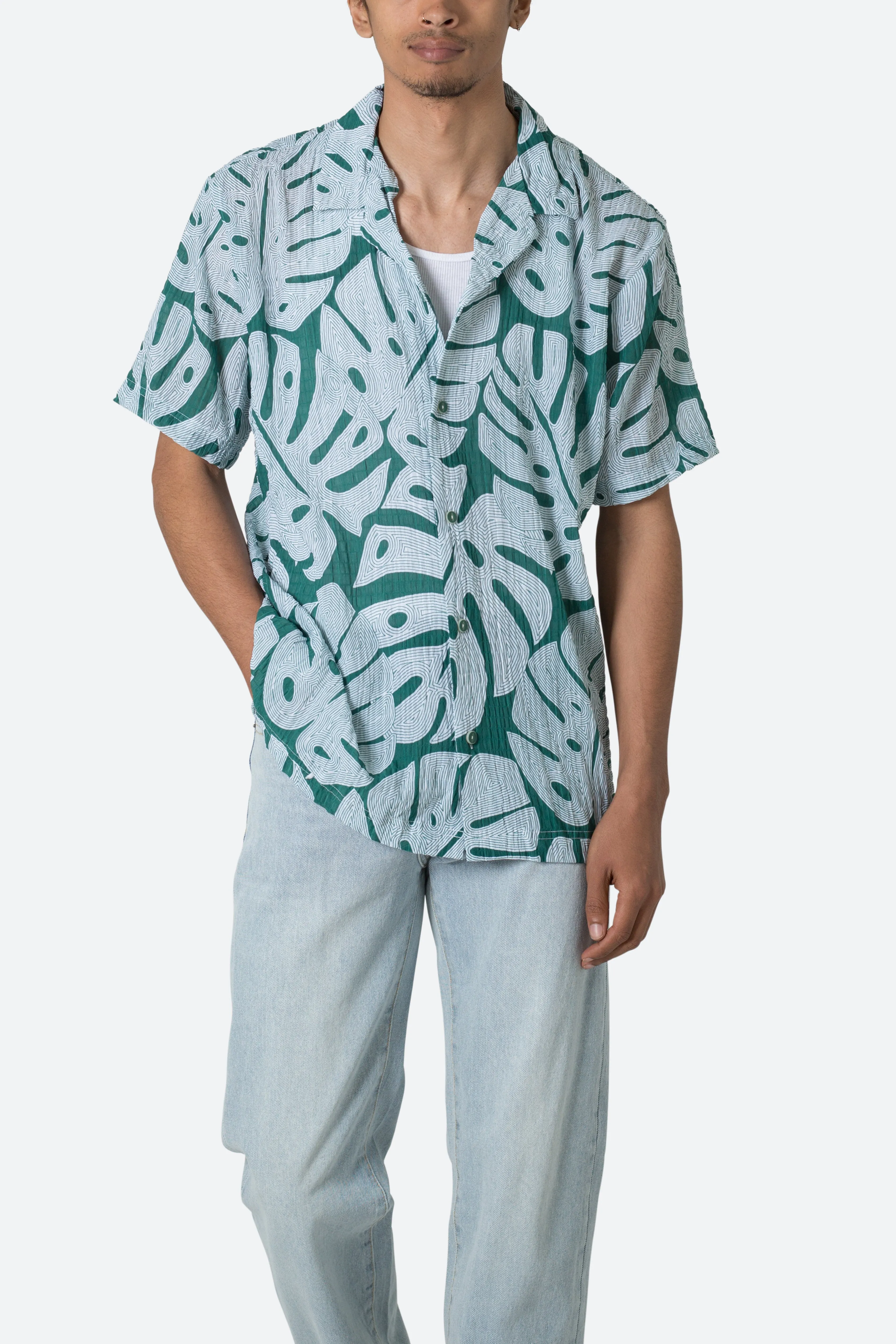 S/S Button Up Shirt - Jungle Print sold by MNML product image thumbnail 2