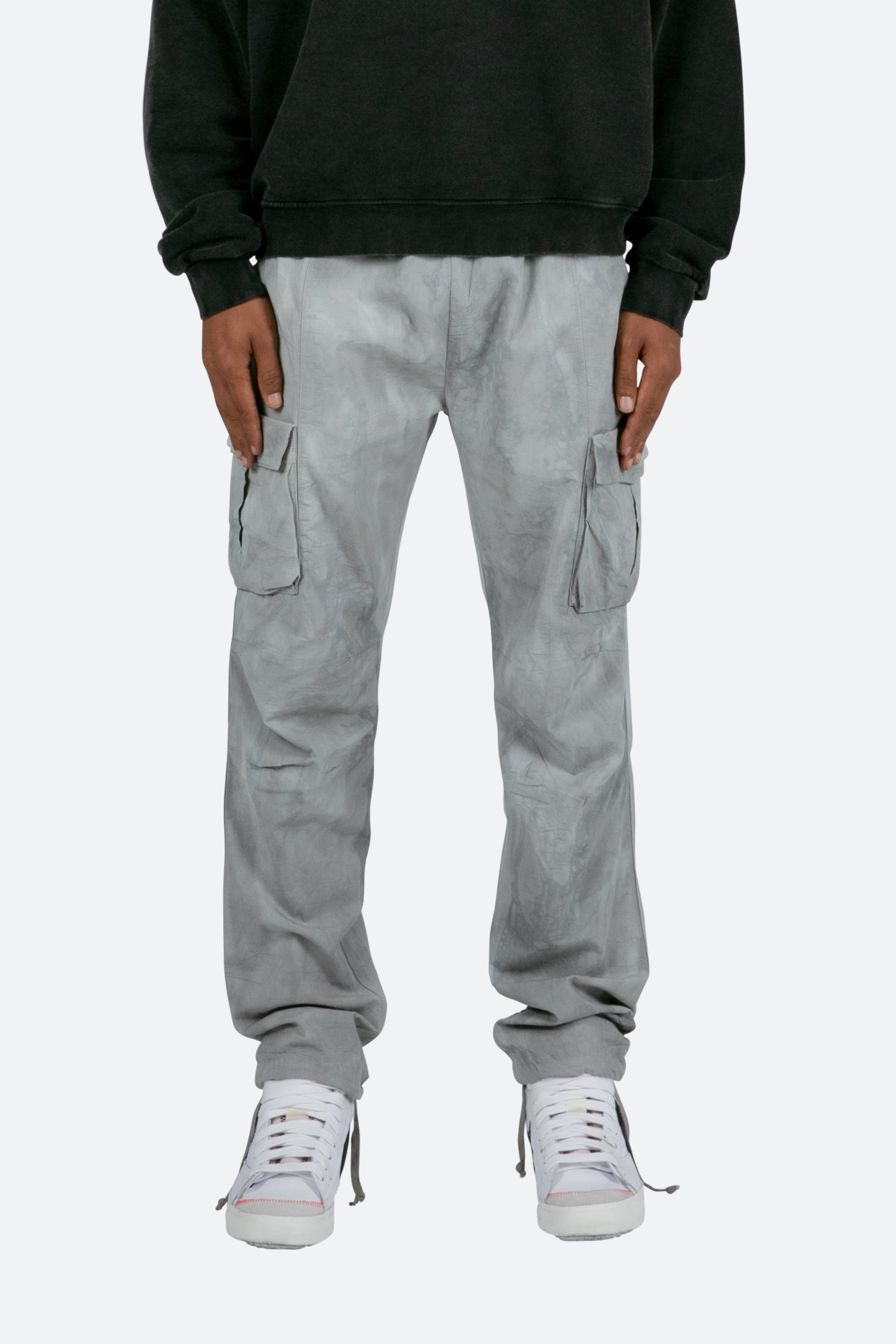 Washed Camo Cargo Pants - Grey/White sold by MNML