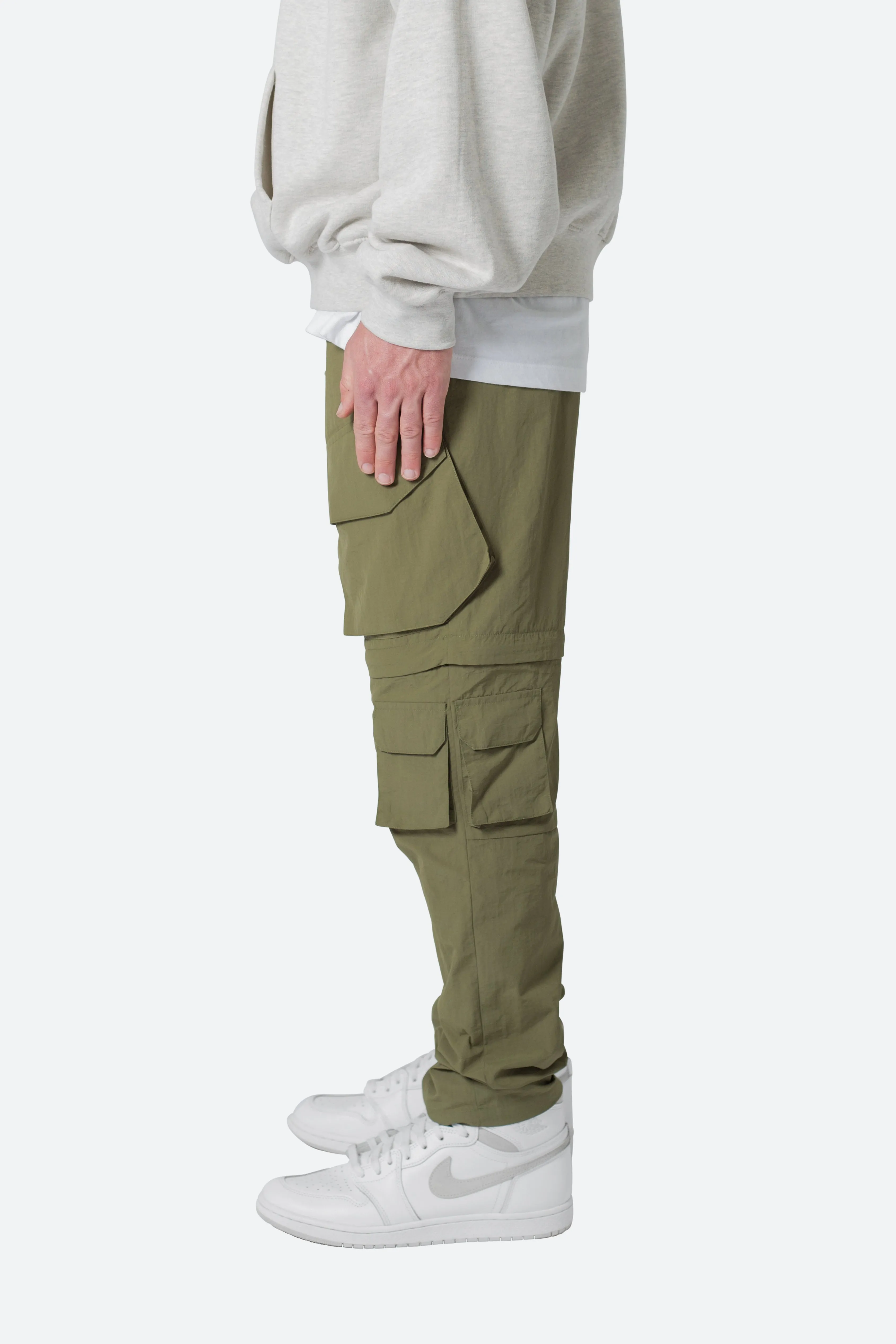 Nylon Cargo Traveler Pants - Olive sold by MNML product image thumbnail 4