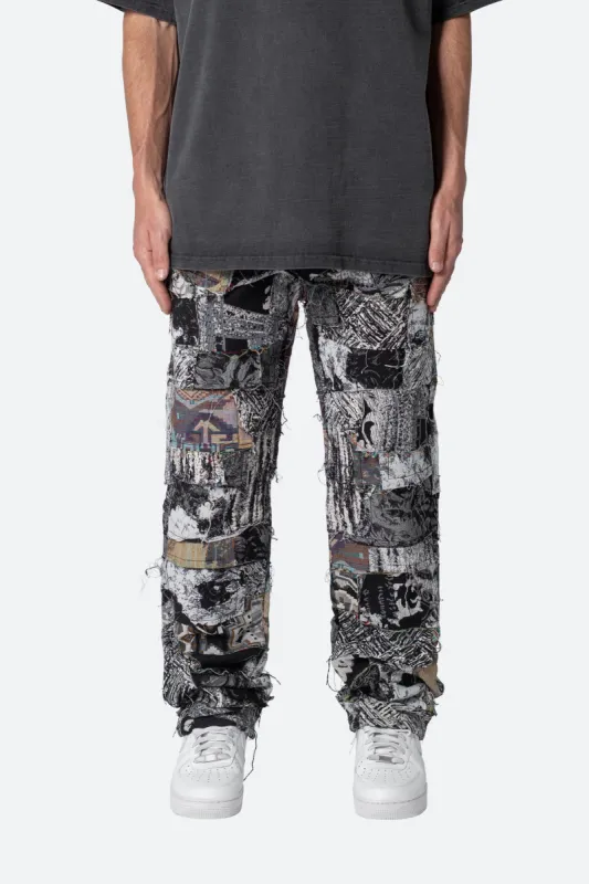 Paneled Blanket Pants - Black/White sold by MNML