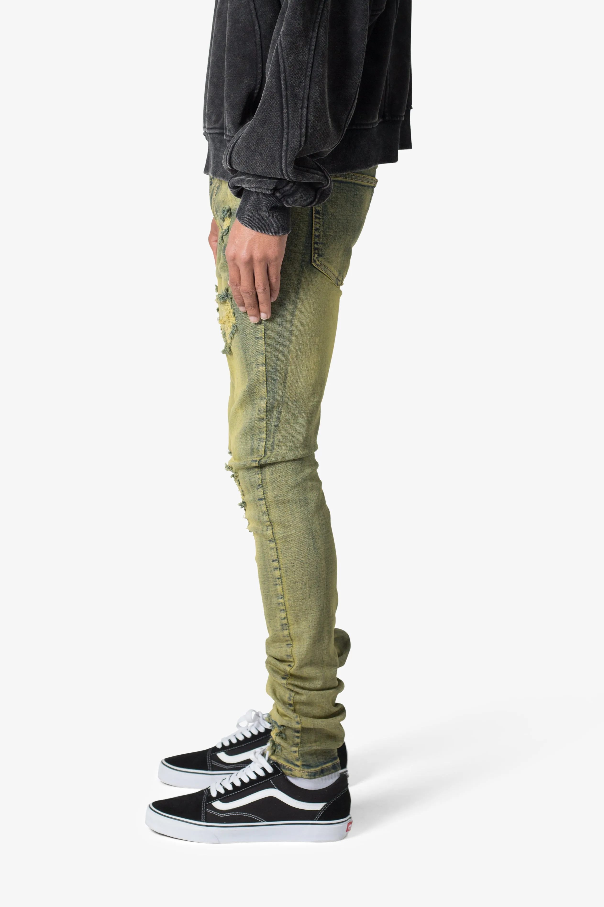 X609 Algae Skinny Denim - Green sold by MNML product image thumbnail 4
