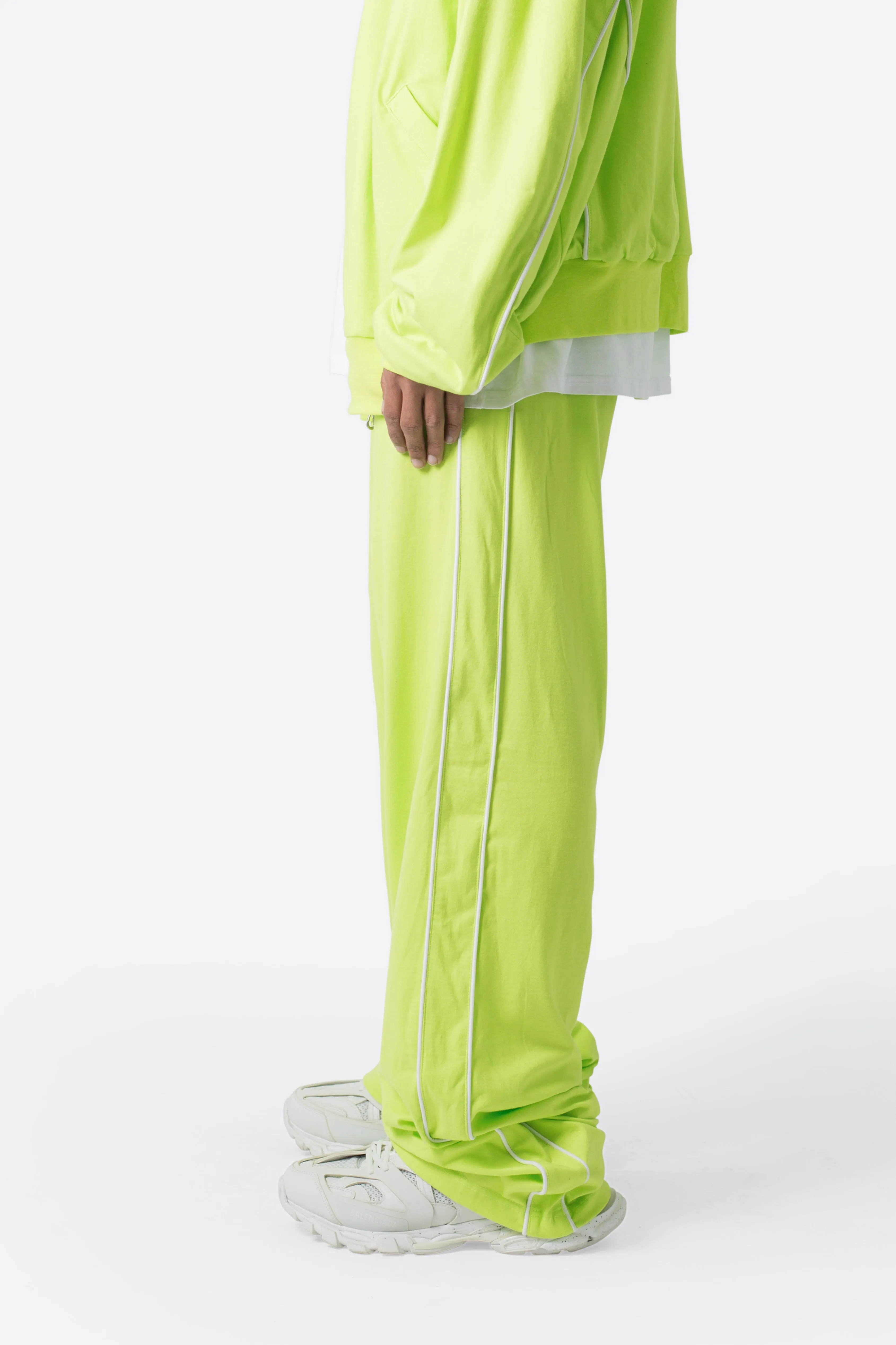 Oversized Jersey Track Pants - Acid Lime sold by MNML product image thumbnail 4