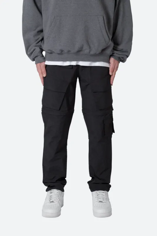 Nylon Cargo Traveler Pants - Black sold by MNML