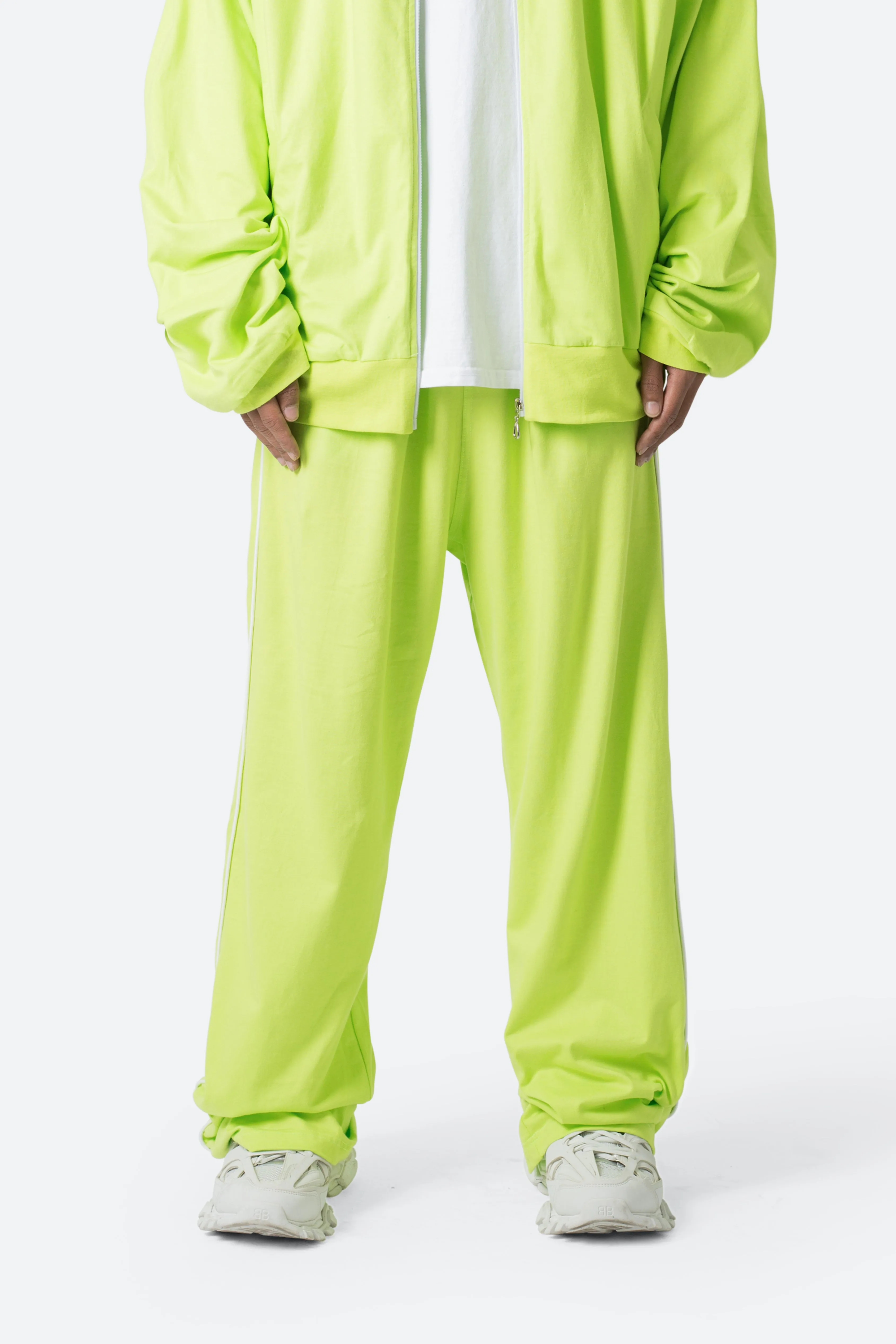 Oversized Jersey Track Pants - Acid Lime sold by MNML product image thumbnail 2