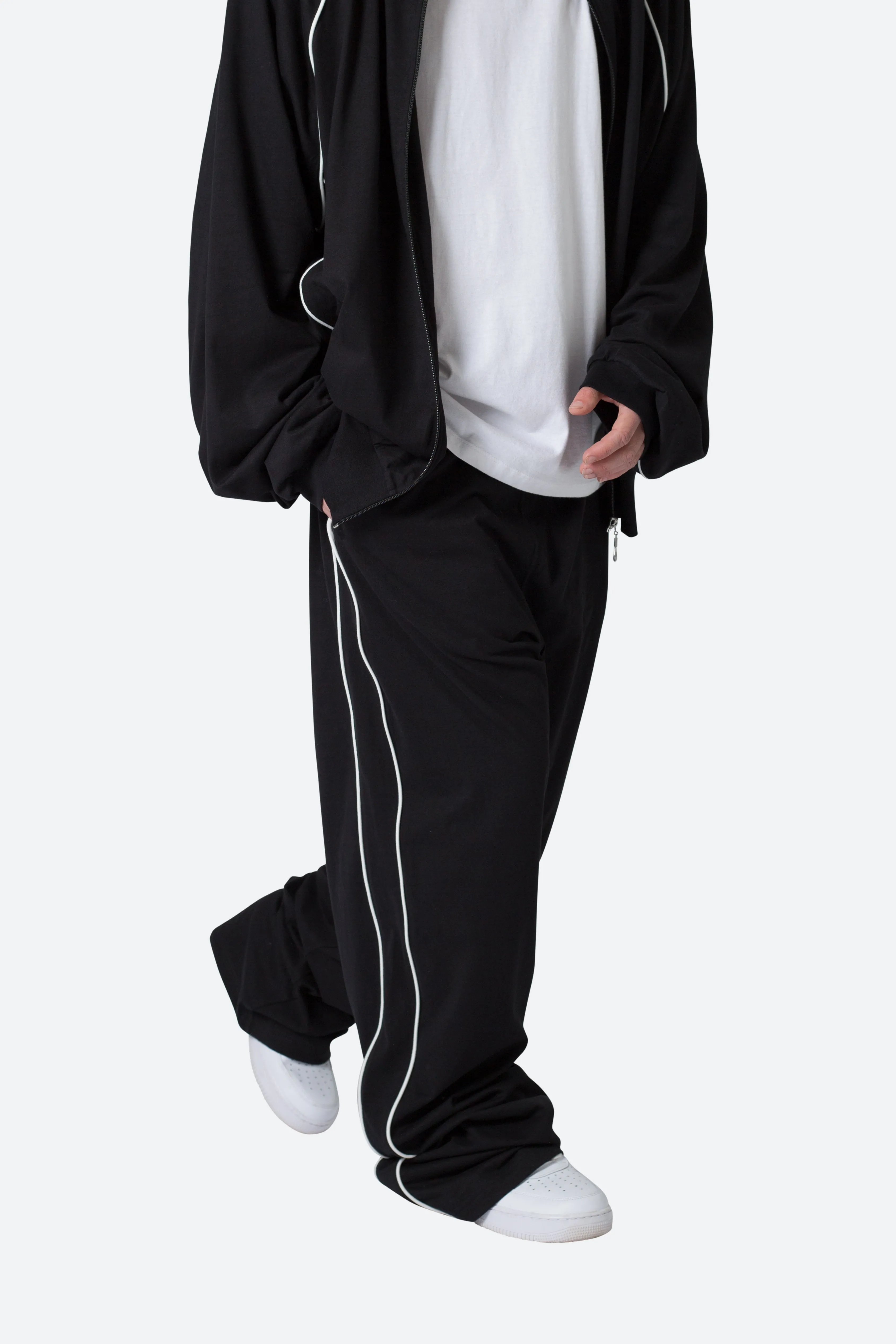 Oversized Jersey Track Pants - Black sold by MNML product image thumbnail 2