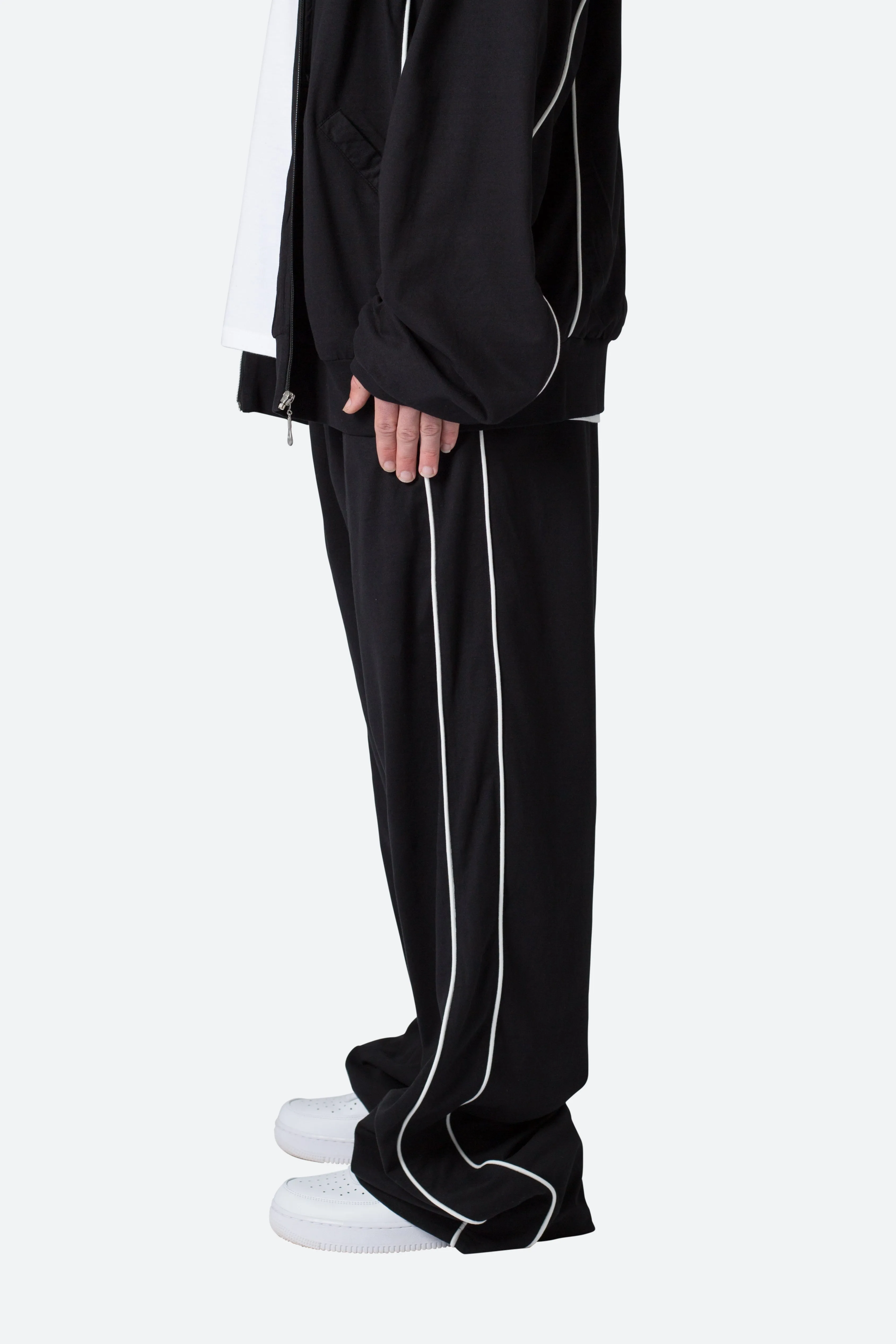 Oversized Jersey Track Pants - Black sold by MNML product image thumbnail 5