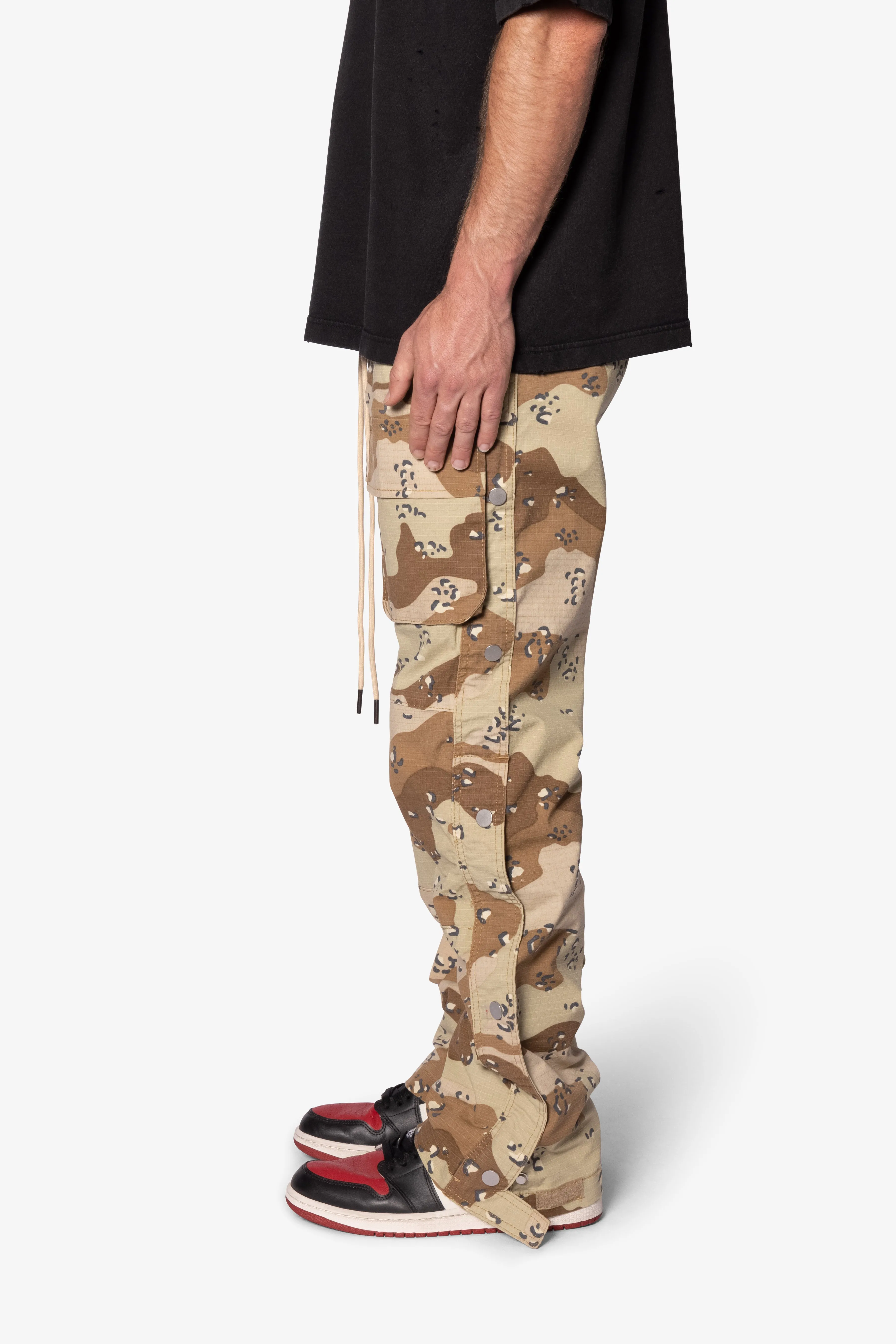 Snap Front Cargo Pants - Desert Camo sold by MNML product image thumbnail 4