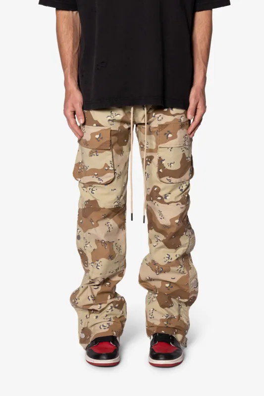 Snap Front Cargo Pants - Desert Camo sold by MNML