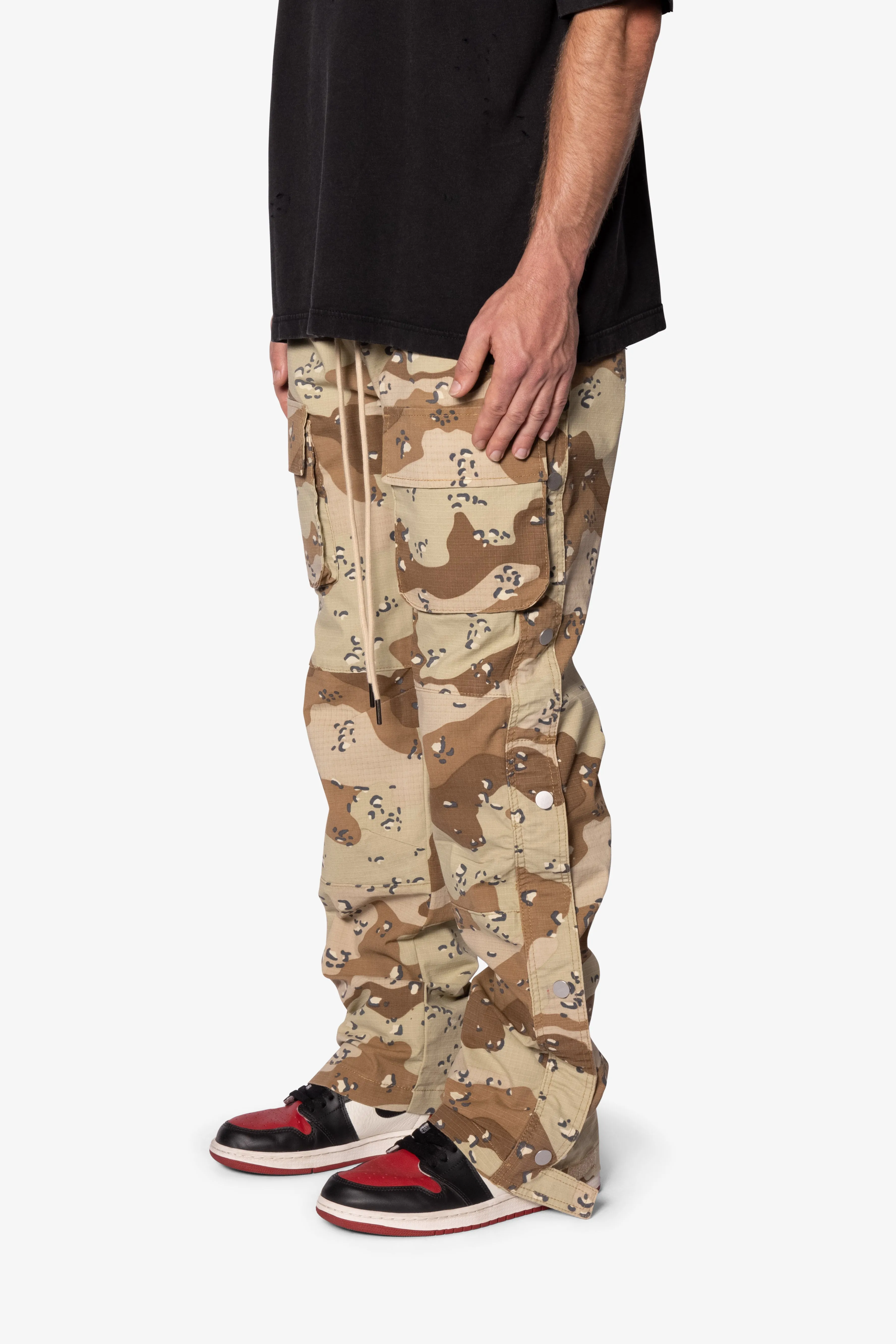 Snap Front Cargo Pants - Desert Camo sold by MNML product image thumbnail 3