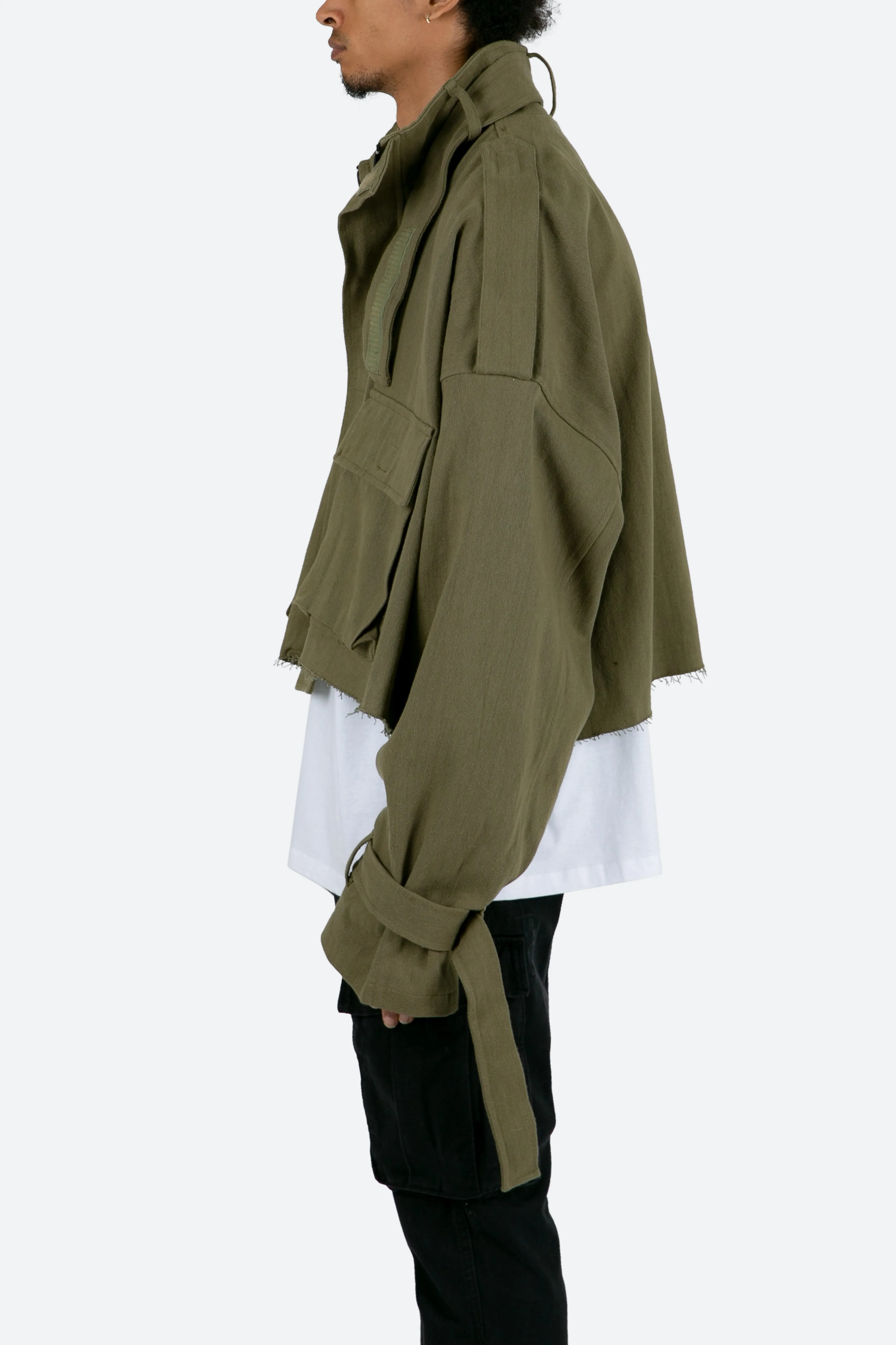 Cropped M65 Jacket - Olive sold by MNML product image thumbnail 4