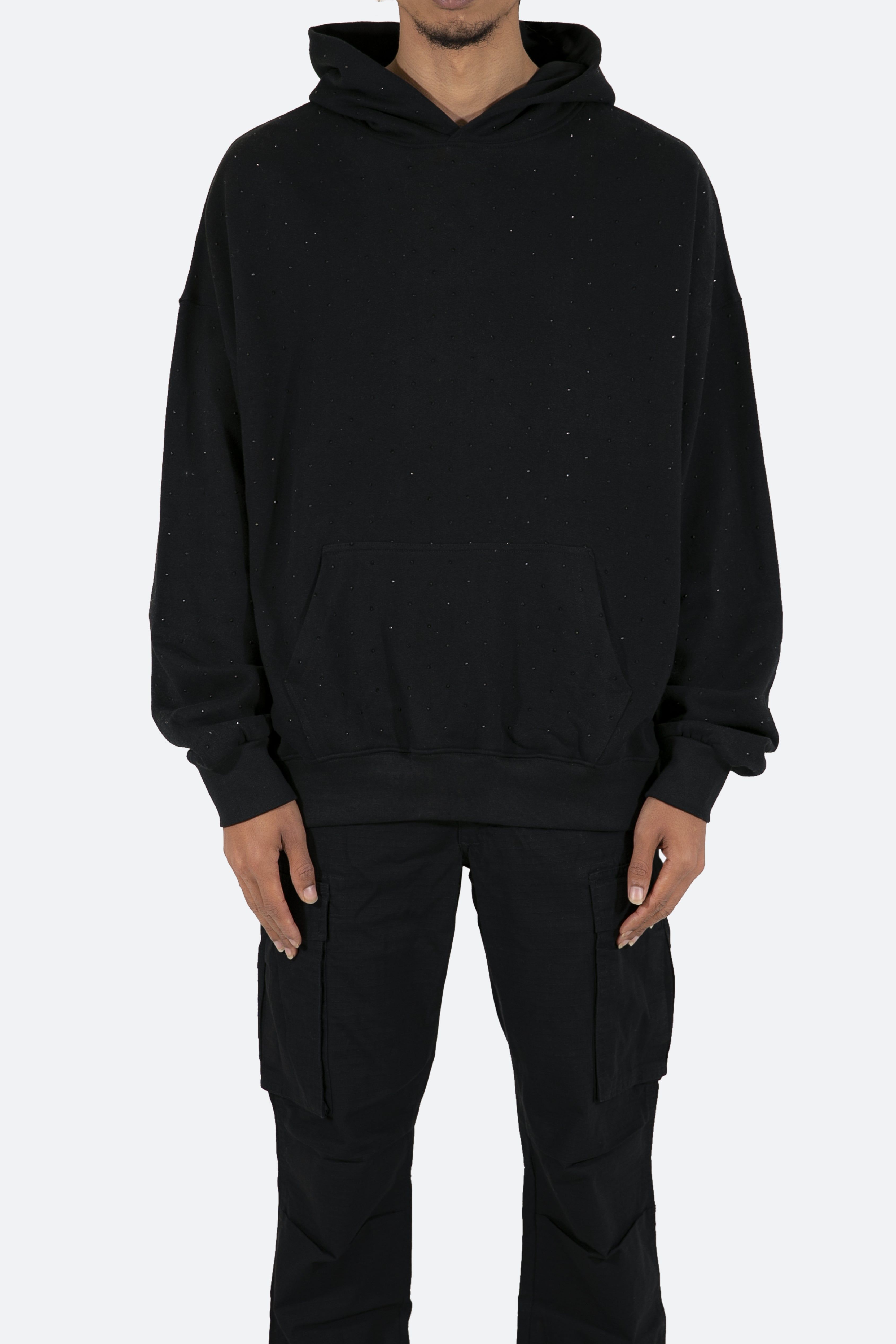 Rhinestone Hoodie - Black sold by MNML
