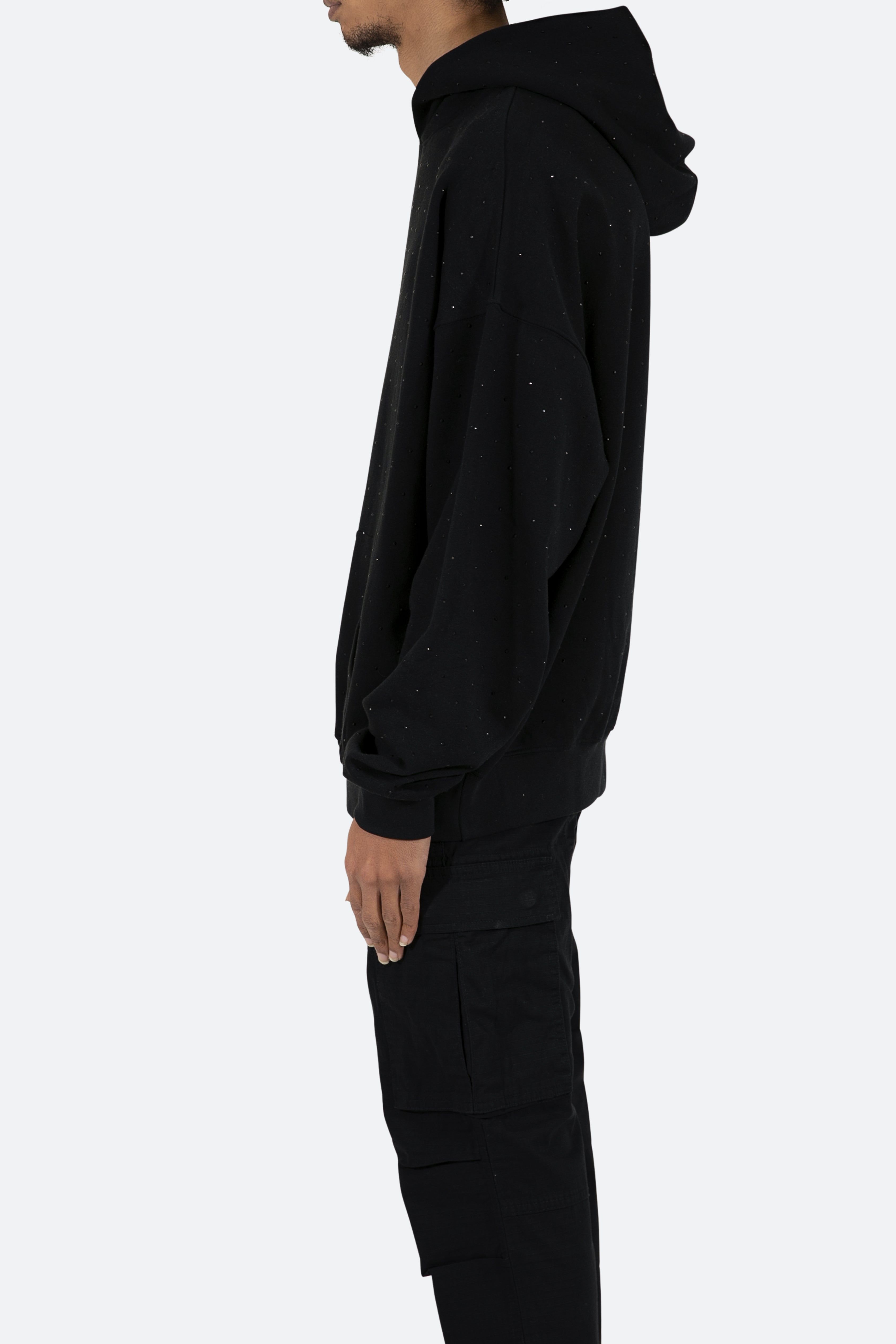Rhinestone Hoodie - Black sold by MNML product image thumbnail 4