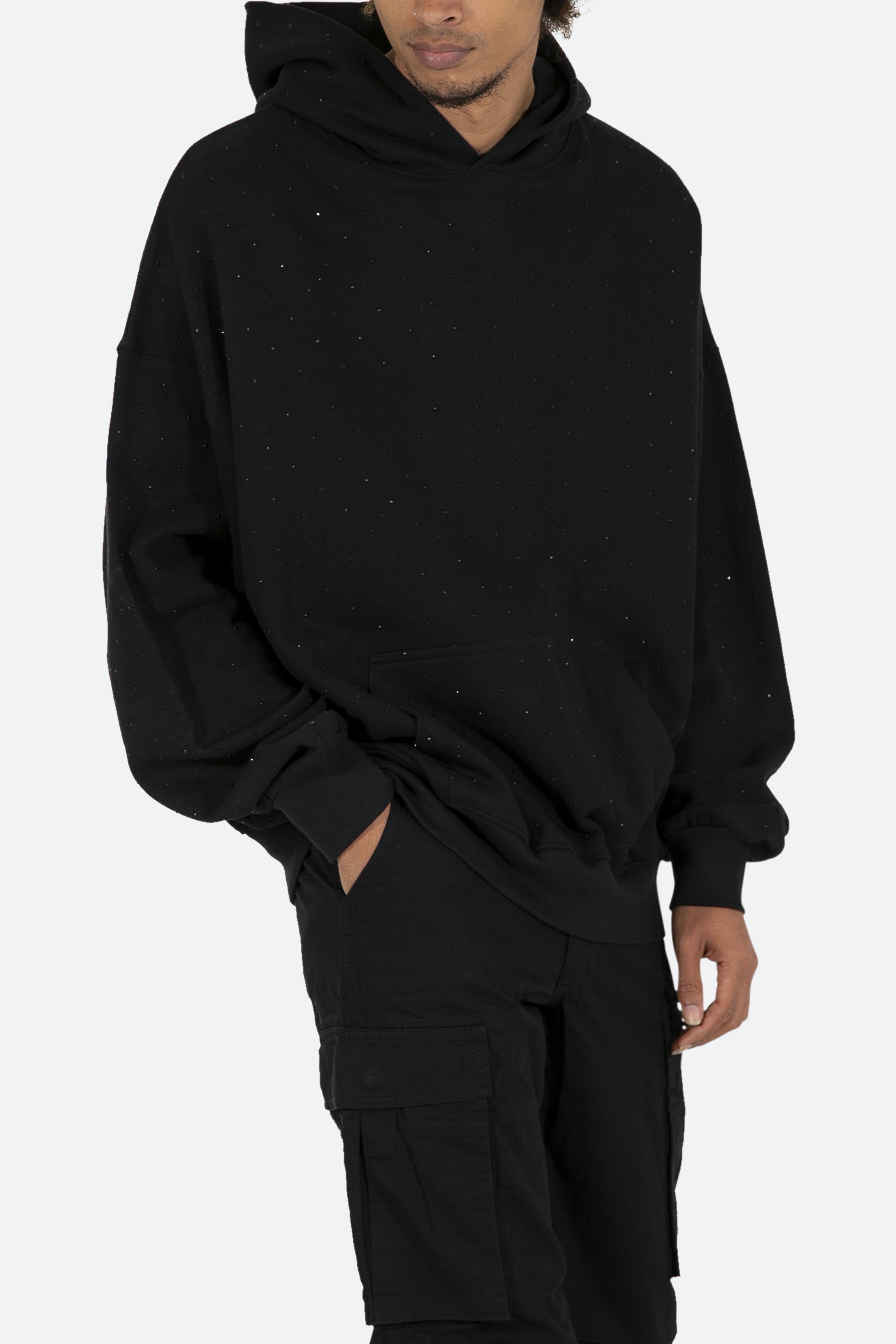 Rhinestone Hoodie - Black sold by MNML product image thumbnail 6