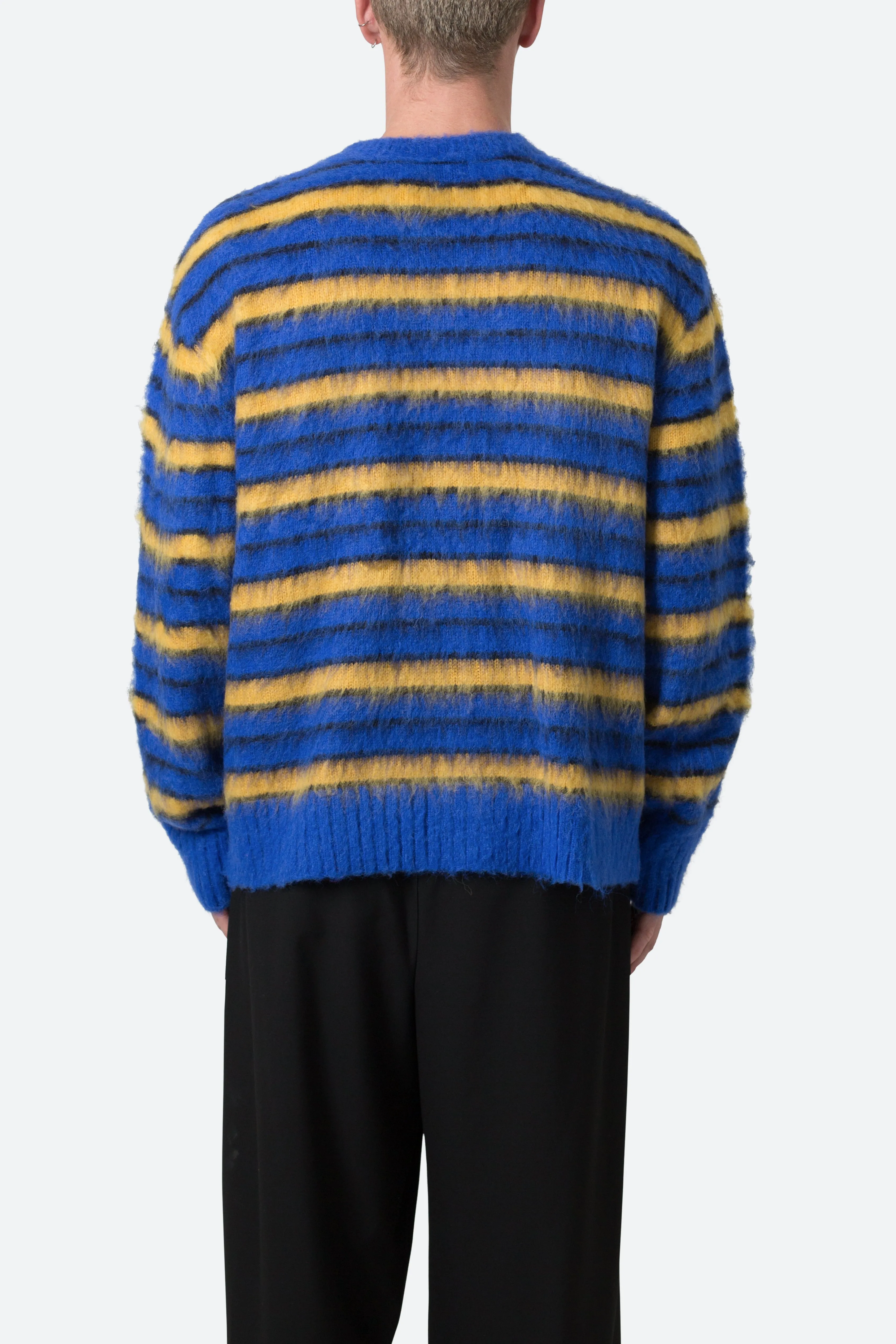 Striped Mohair Sweater - Blue sold by MNML product image thumbnail 5