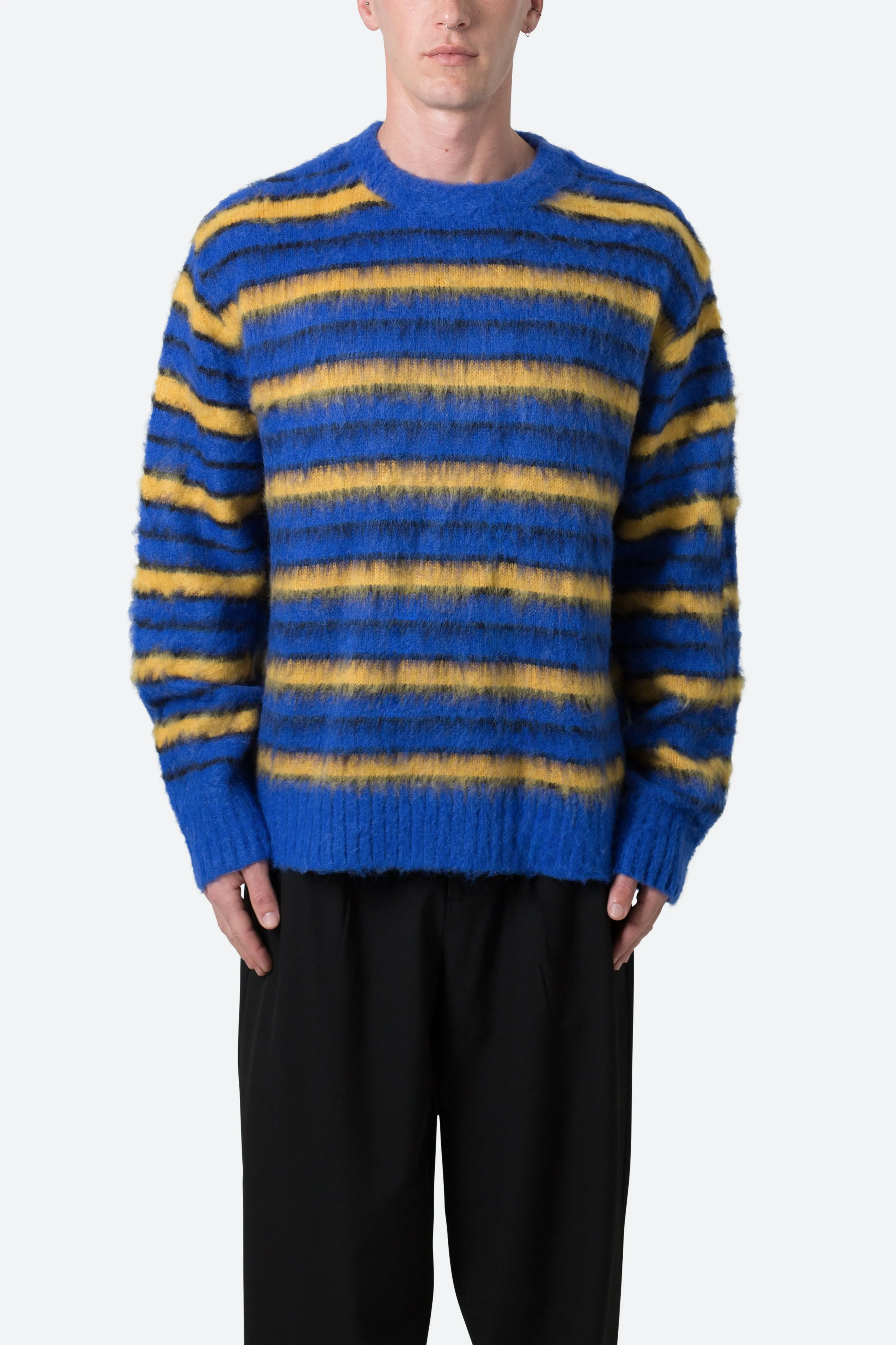 Striped Mohair Sweater - Blue sold by MNML product image thumbnail 2