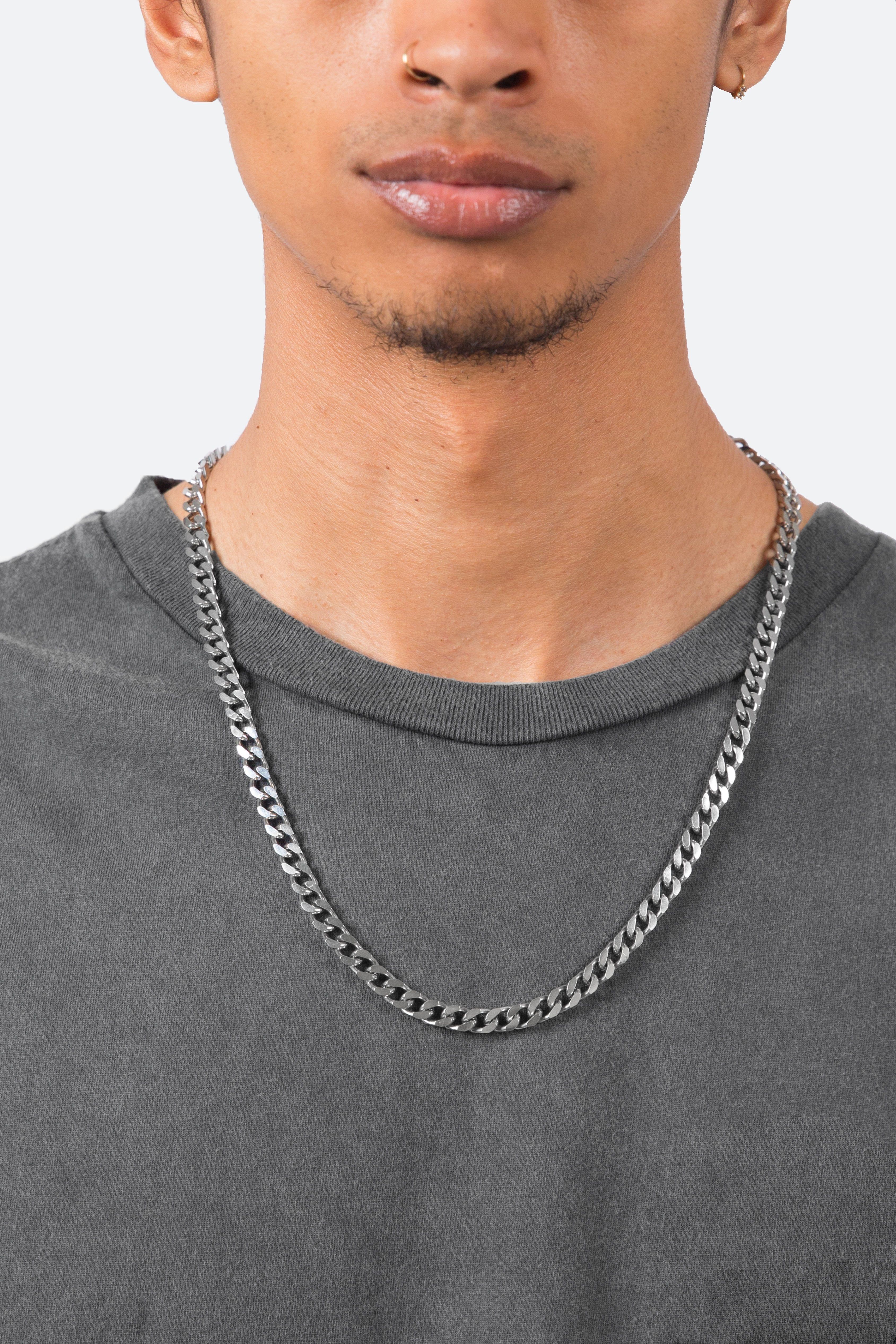 A4 Long Cuban Chain - Silver sold by MNML product image thumbnail 4