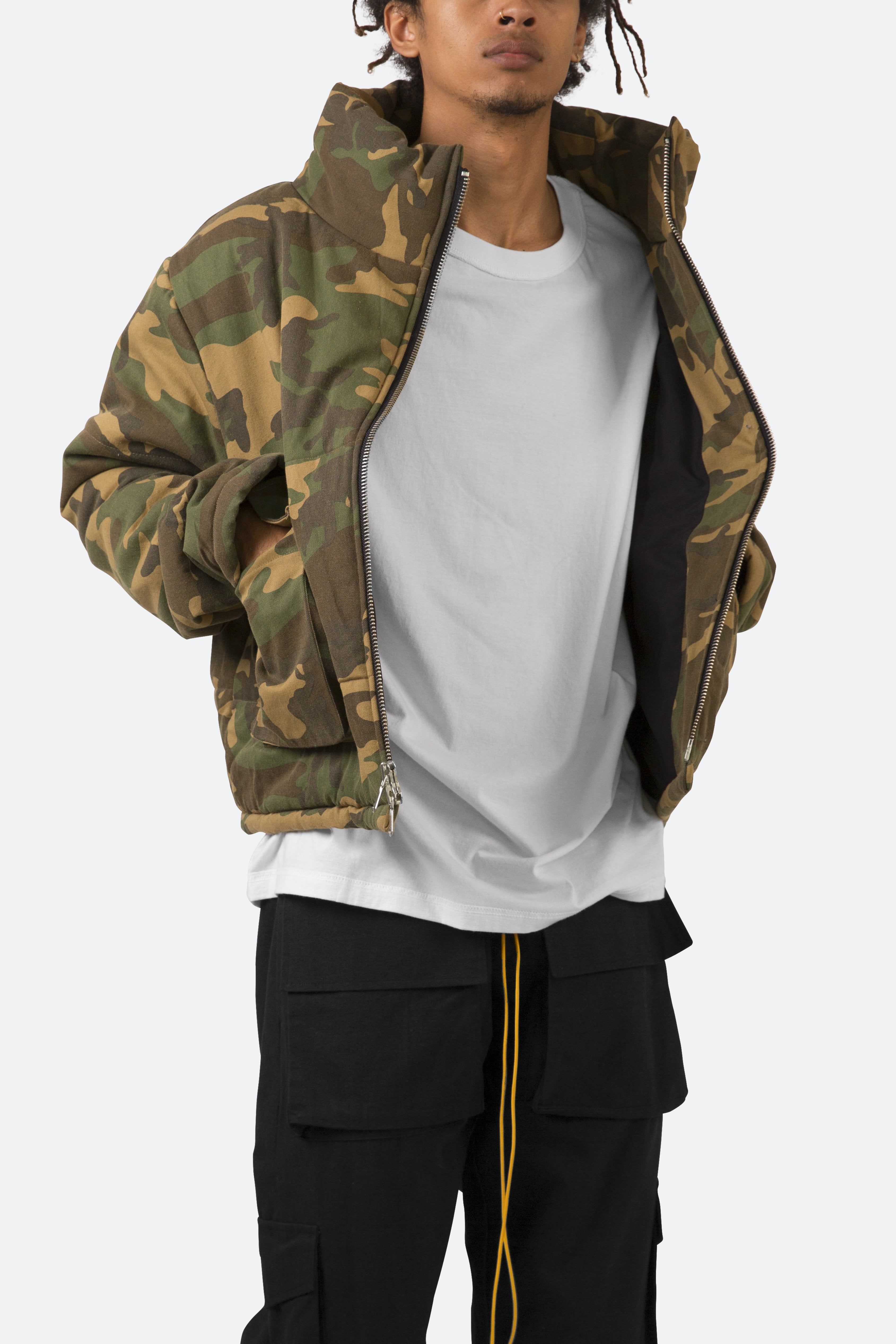 Cropped Puffer Jacket - Camo sold by MNML product image thumbnail 9