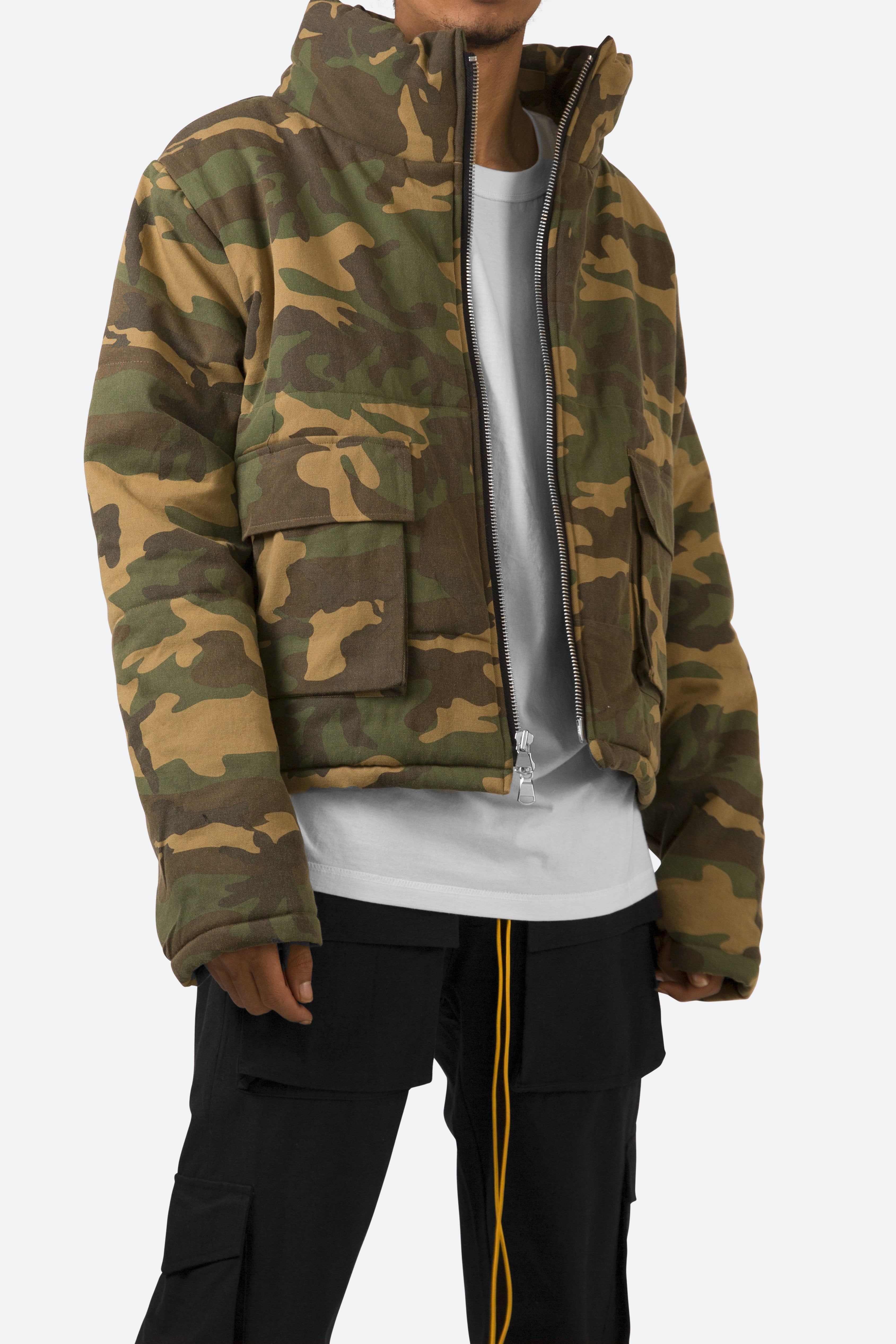 Cropped Puffer Jacket - Camo sold by MNML product image thumbnail 2