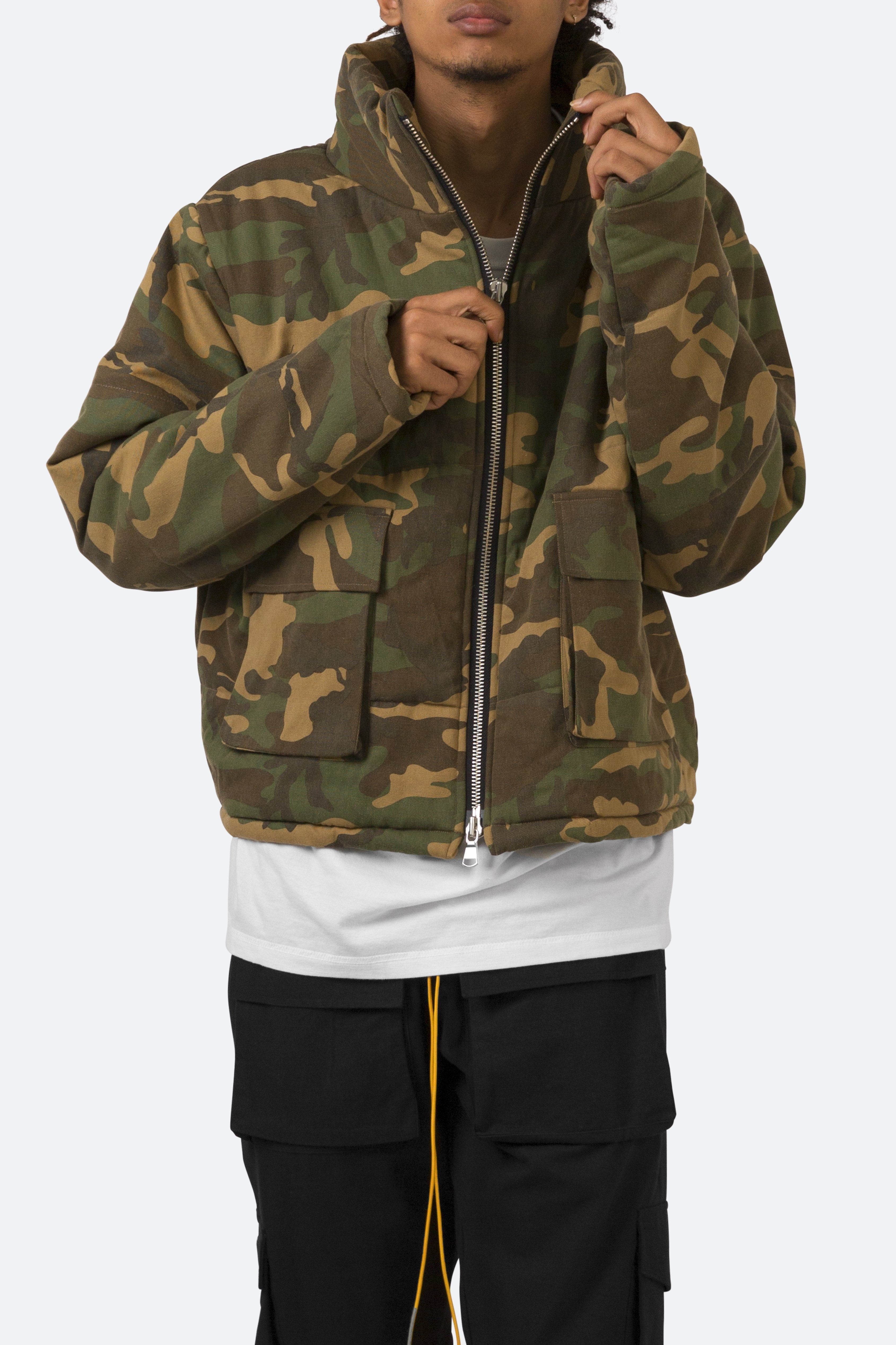 Cropped Puffer Jacket - Camo sold by MNML product image thumbnail 7