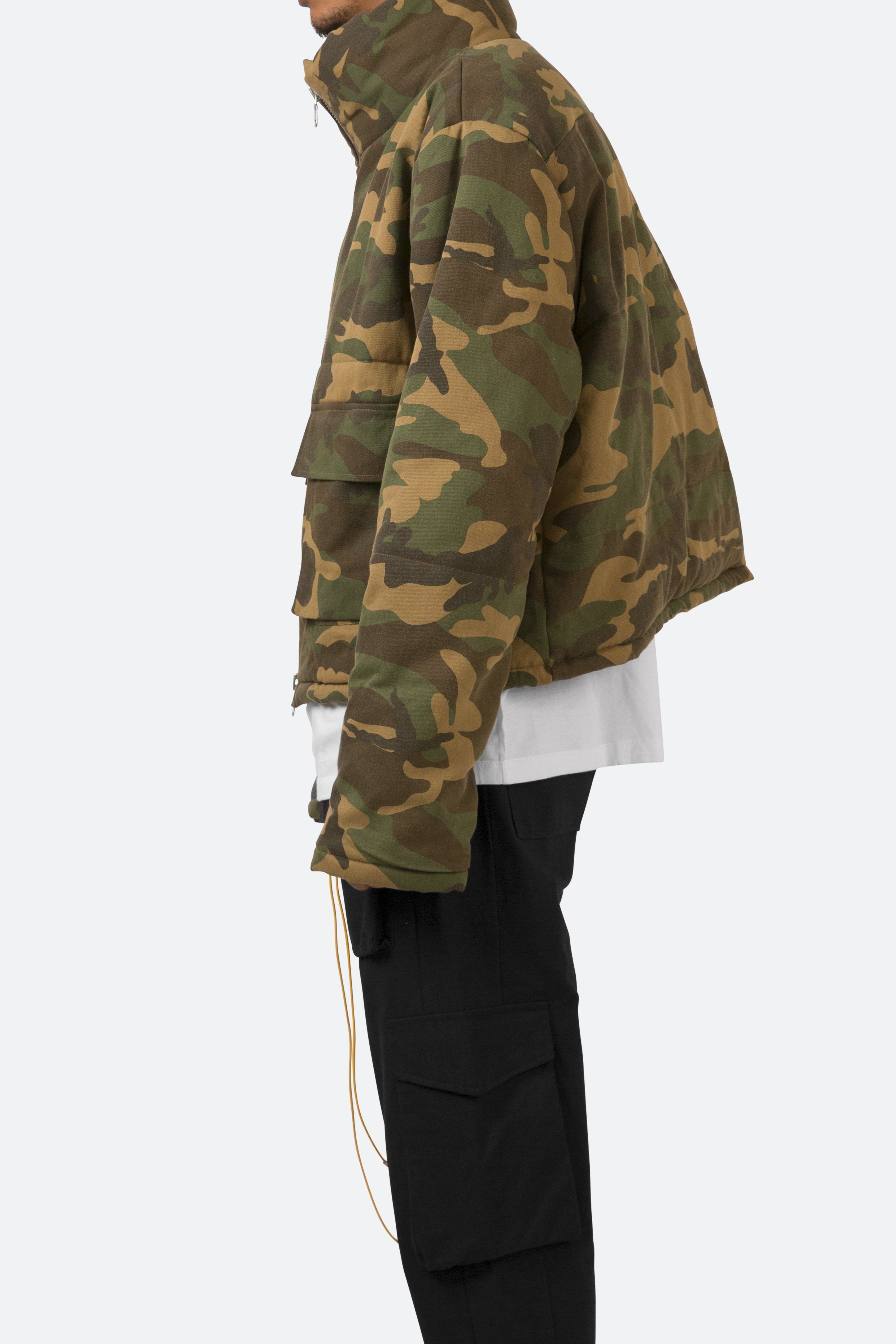 Cropped Puffer Jacket - Camo sold by MNML product image thumbnail 5