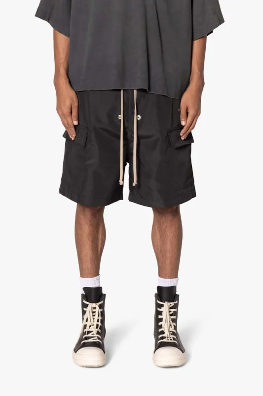 Rave Double Cargo Shorts - Black sold by MNML