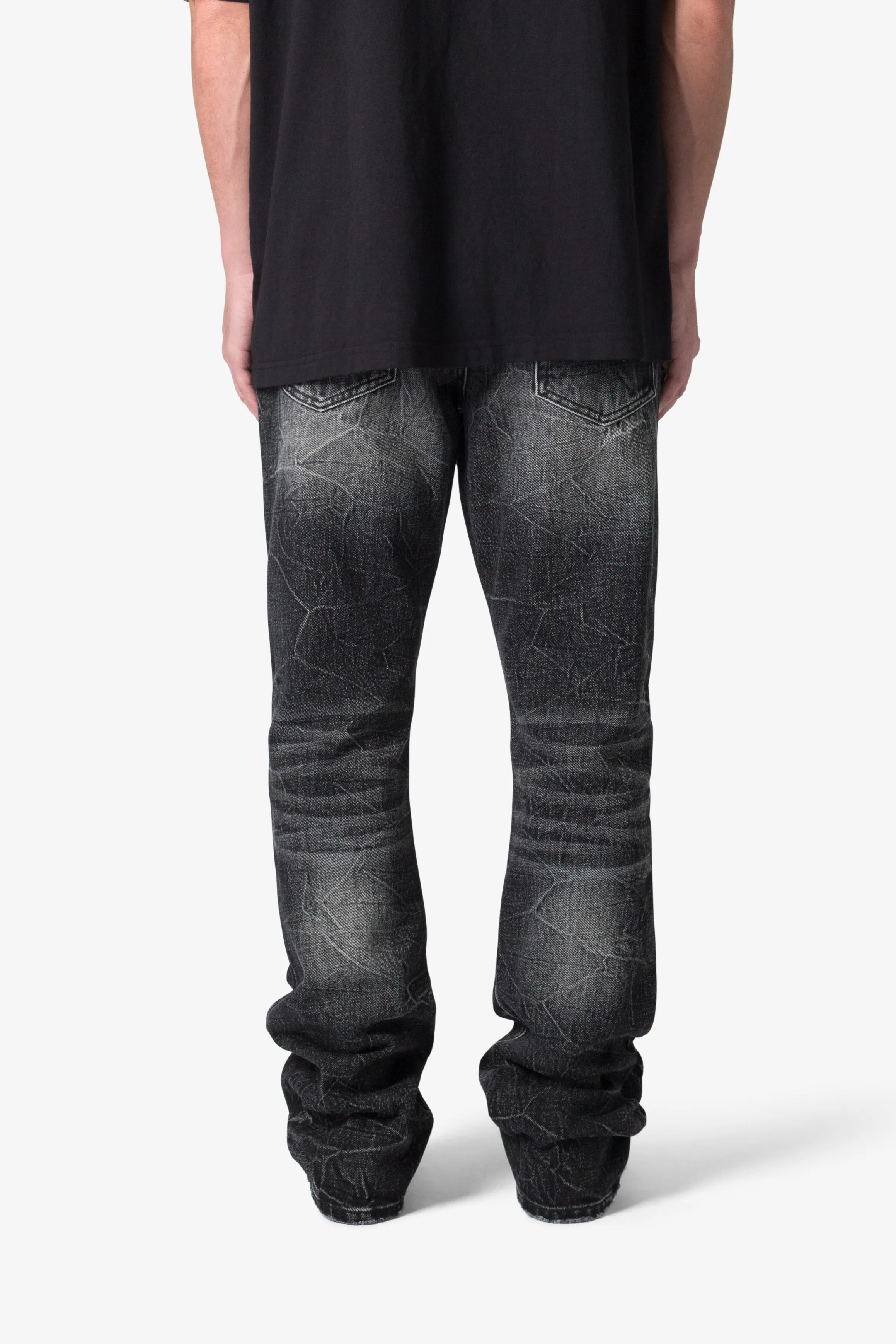 B670 Wave Wash Flare Denim - Washed Black sold by MNML product image thumbnail 5