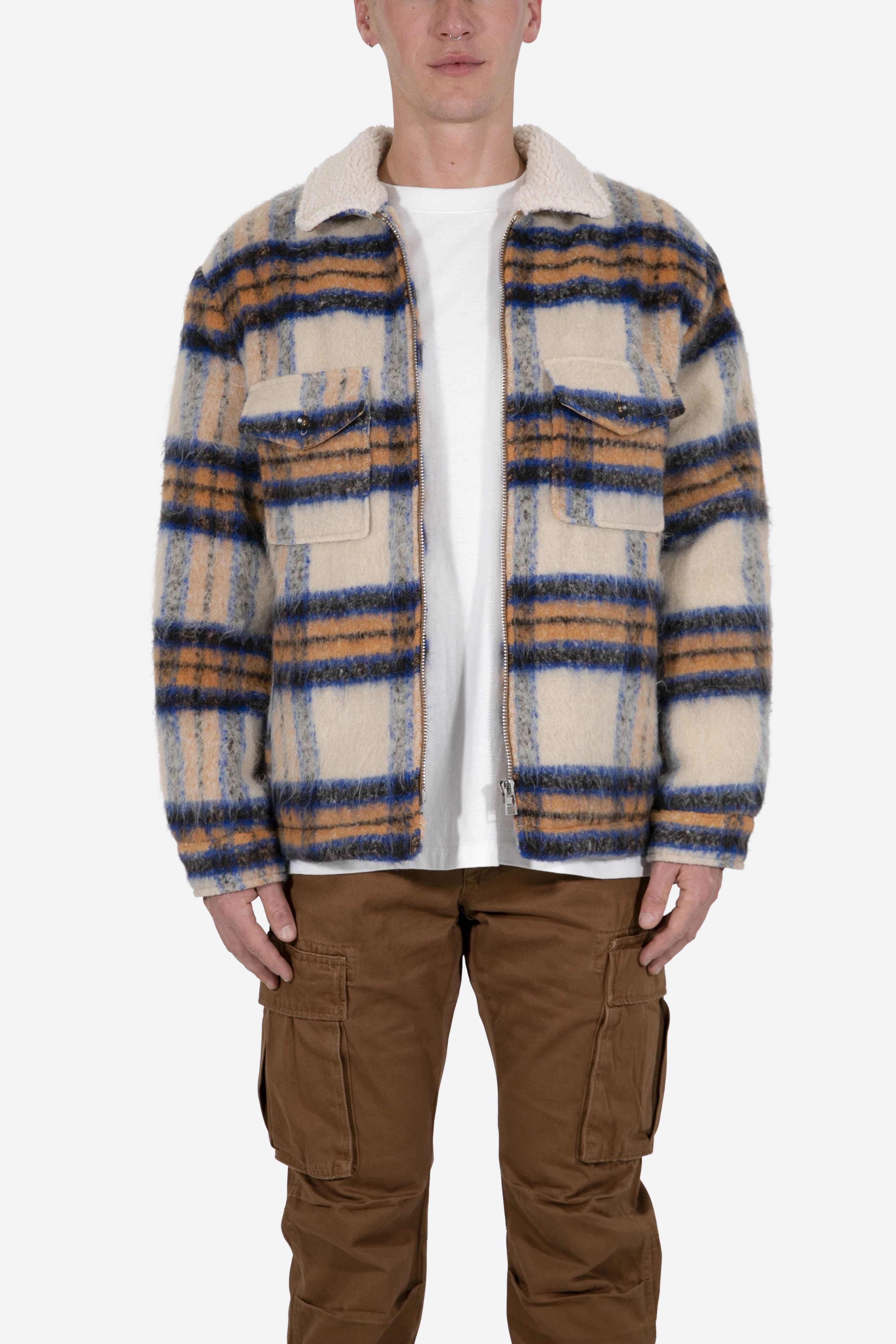 Plaid Mohair Jacket - Blue/White/Orange sold by MNML product image thumbnail 2