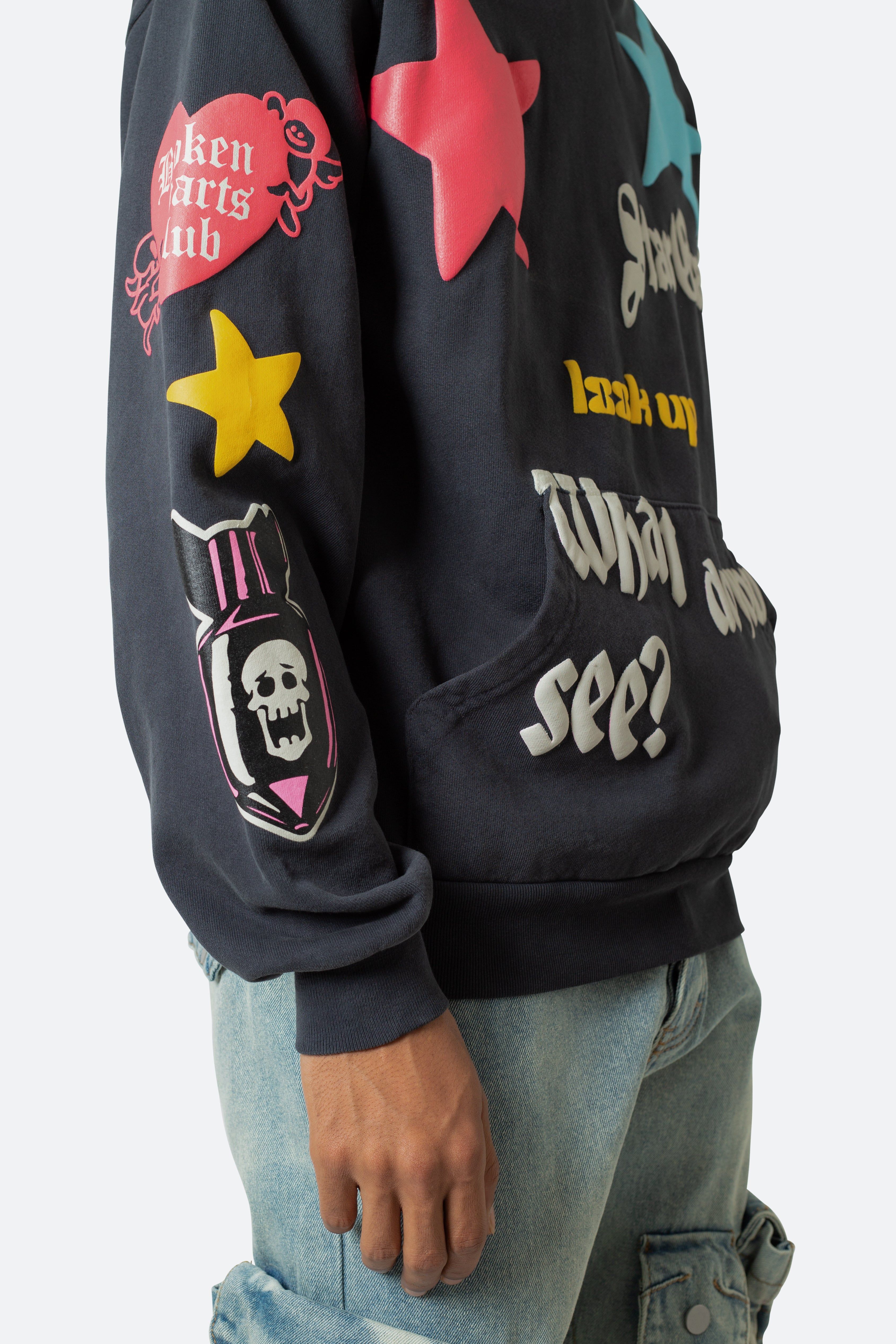 Star Gazing Hoodie - Charcoal Grey sold by MNML product image thumbnail 7