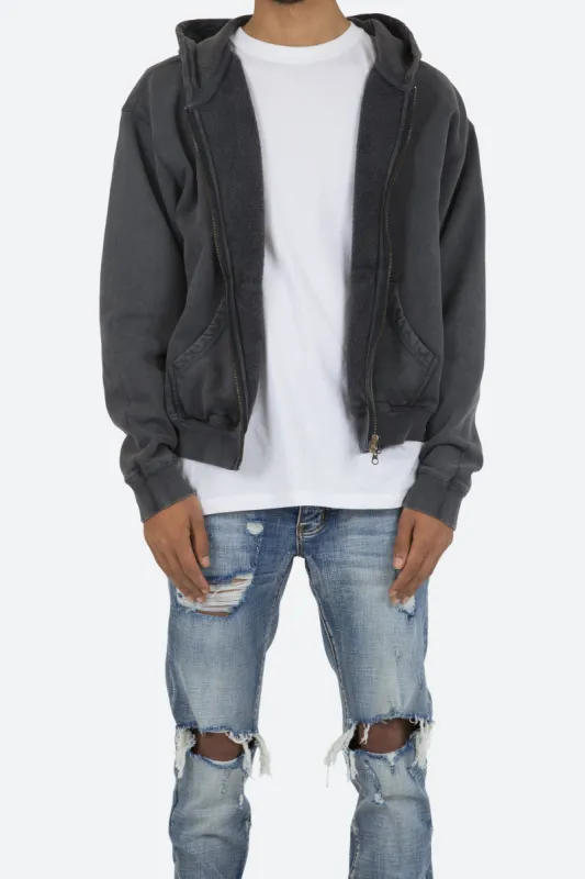 Basic Zip Up Hoodie - Vintage Black sold by MNML
