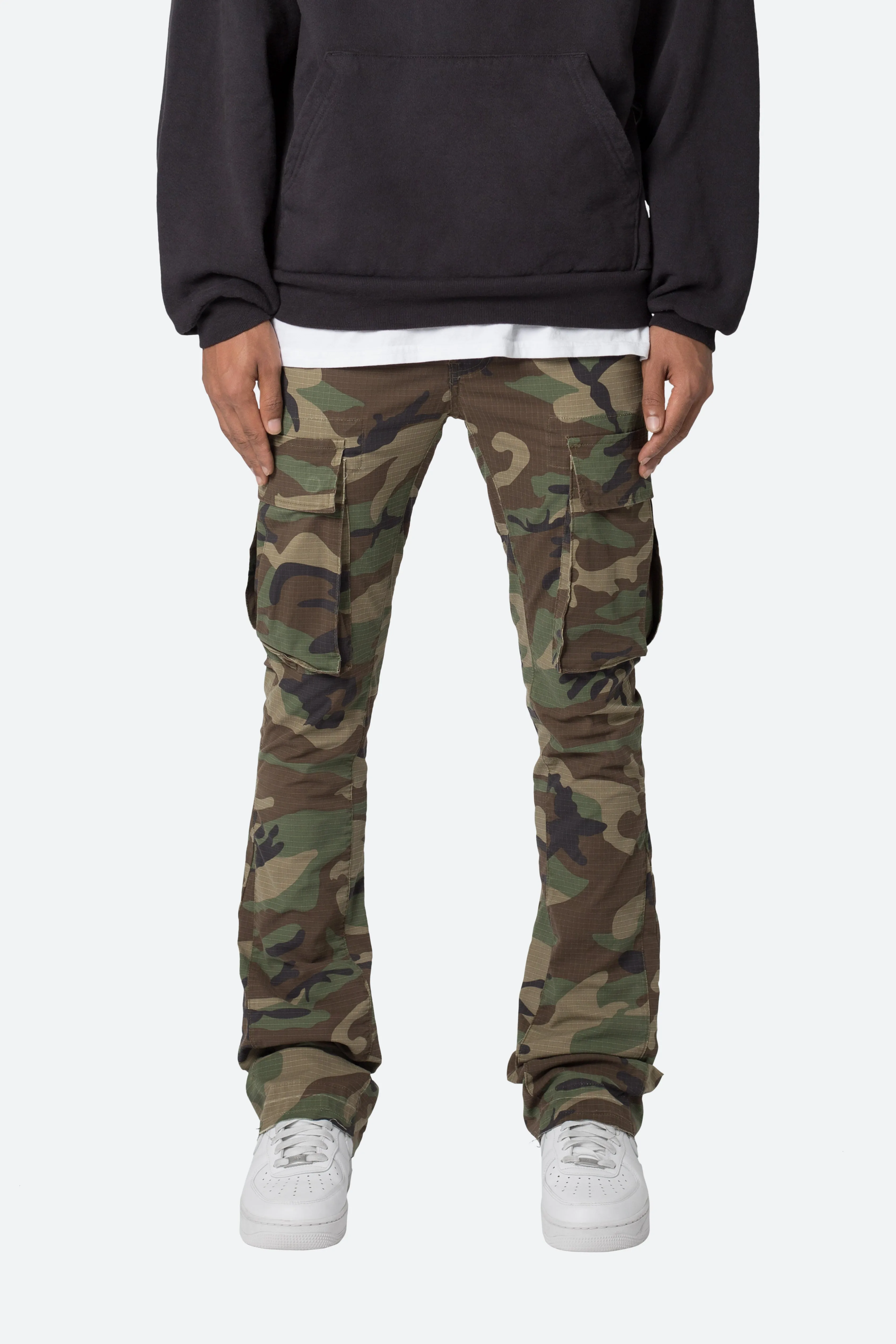 X516 Skinny Stacked Cargo Denim - Camo sold by MNML
