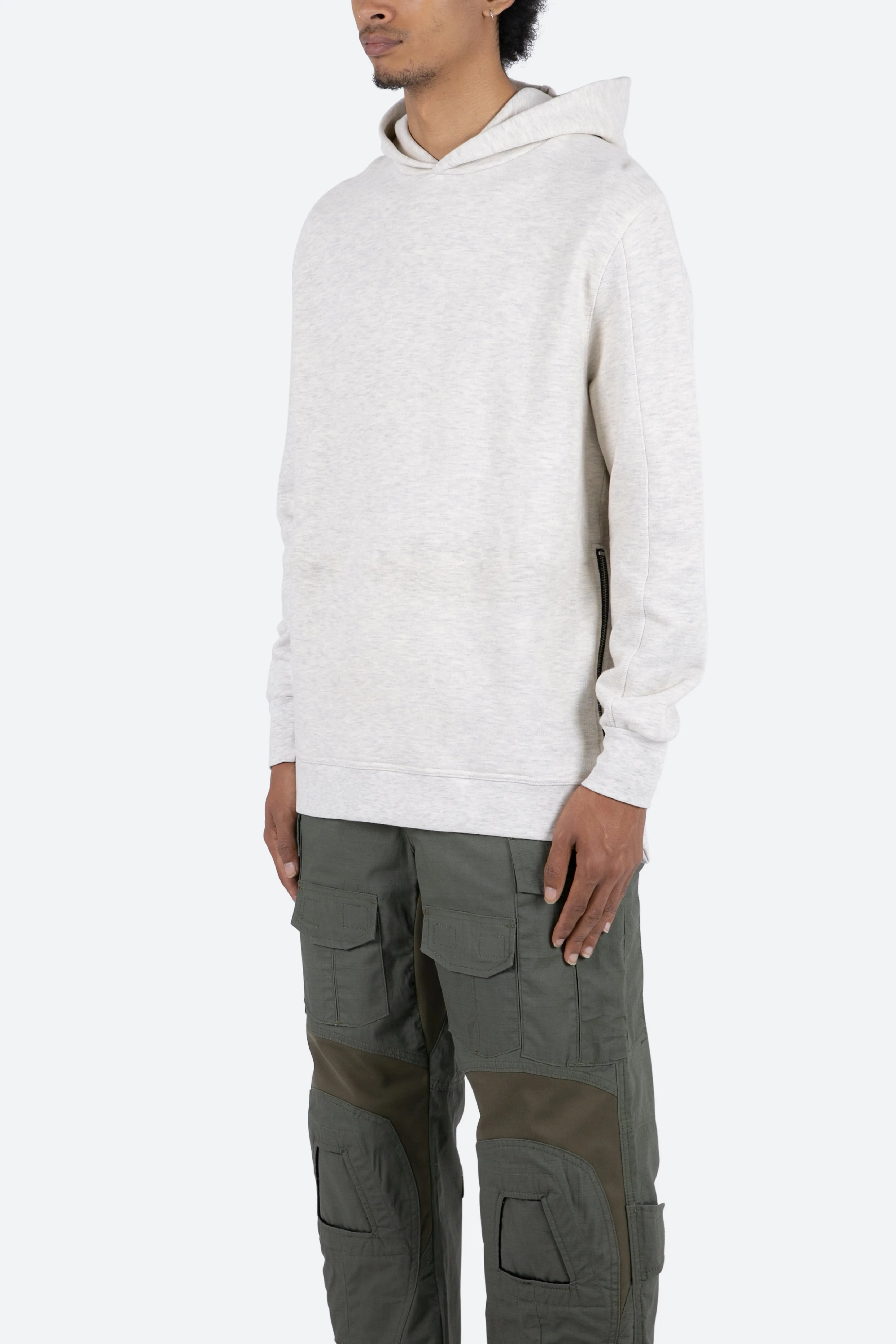 Side Zip Hoodie - Grey sold by MNML product image thumbnail 4